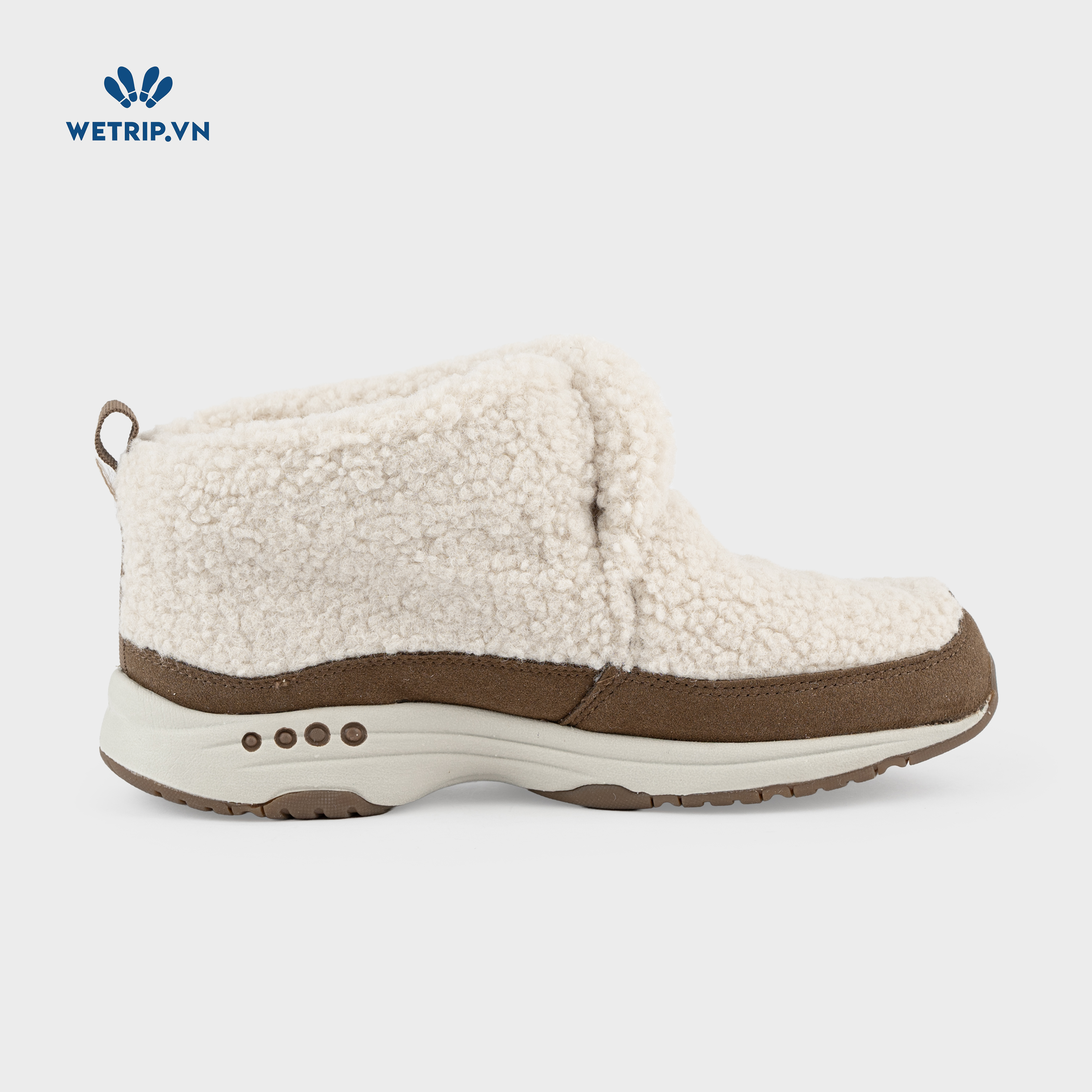 Boots Mắt Cá Đế Bằng We_EasySpirit (Kem) Mã BMC-DB-EAS-003-B