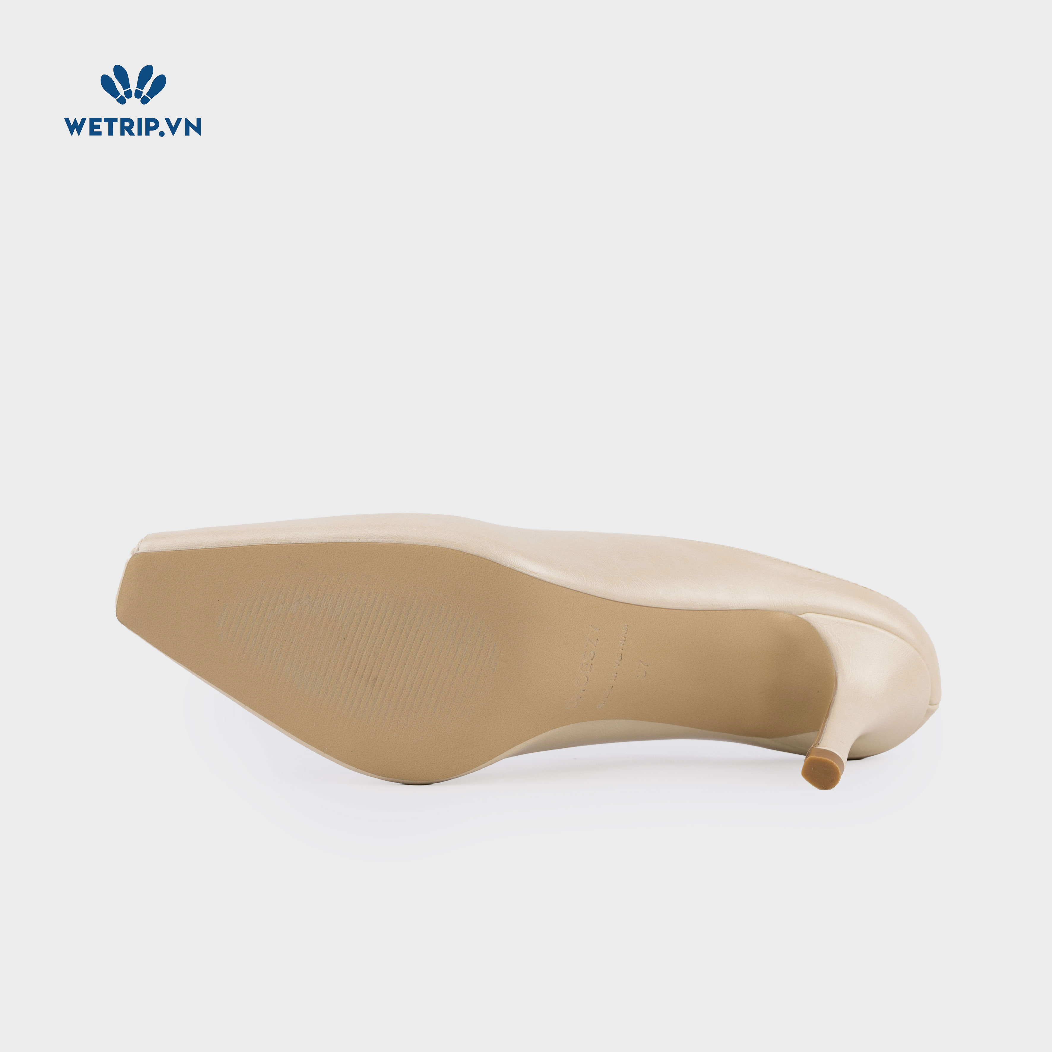 Espresso Shoeszy -Sục cao gót (7cm) màu kem