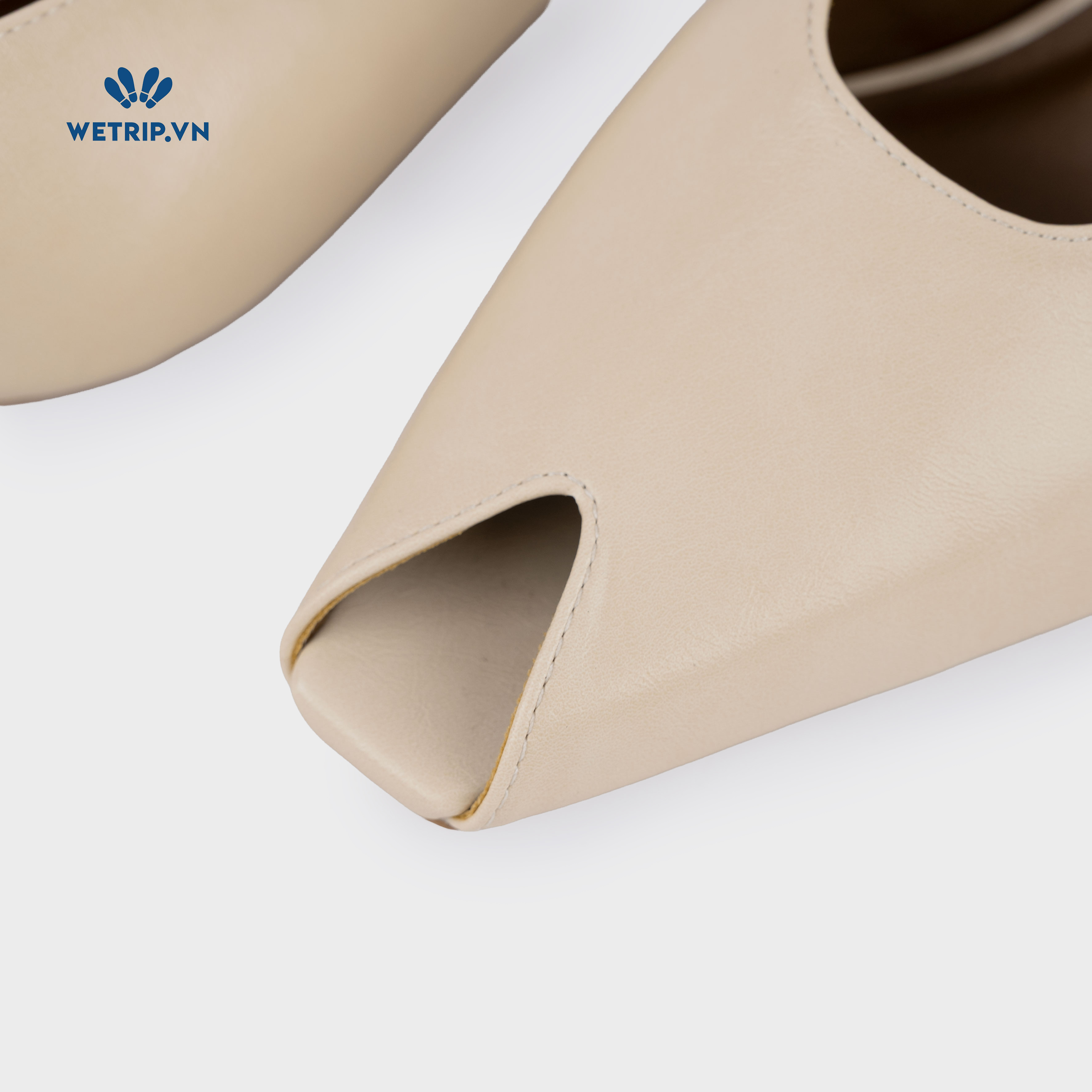 Espresso Shoeszy -Sục cao gót (7cm) màu kem