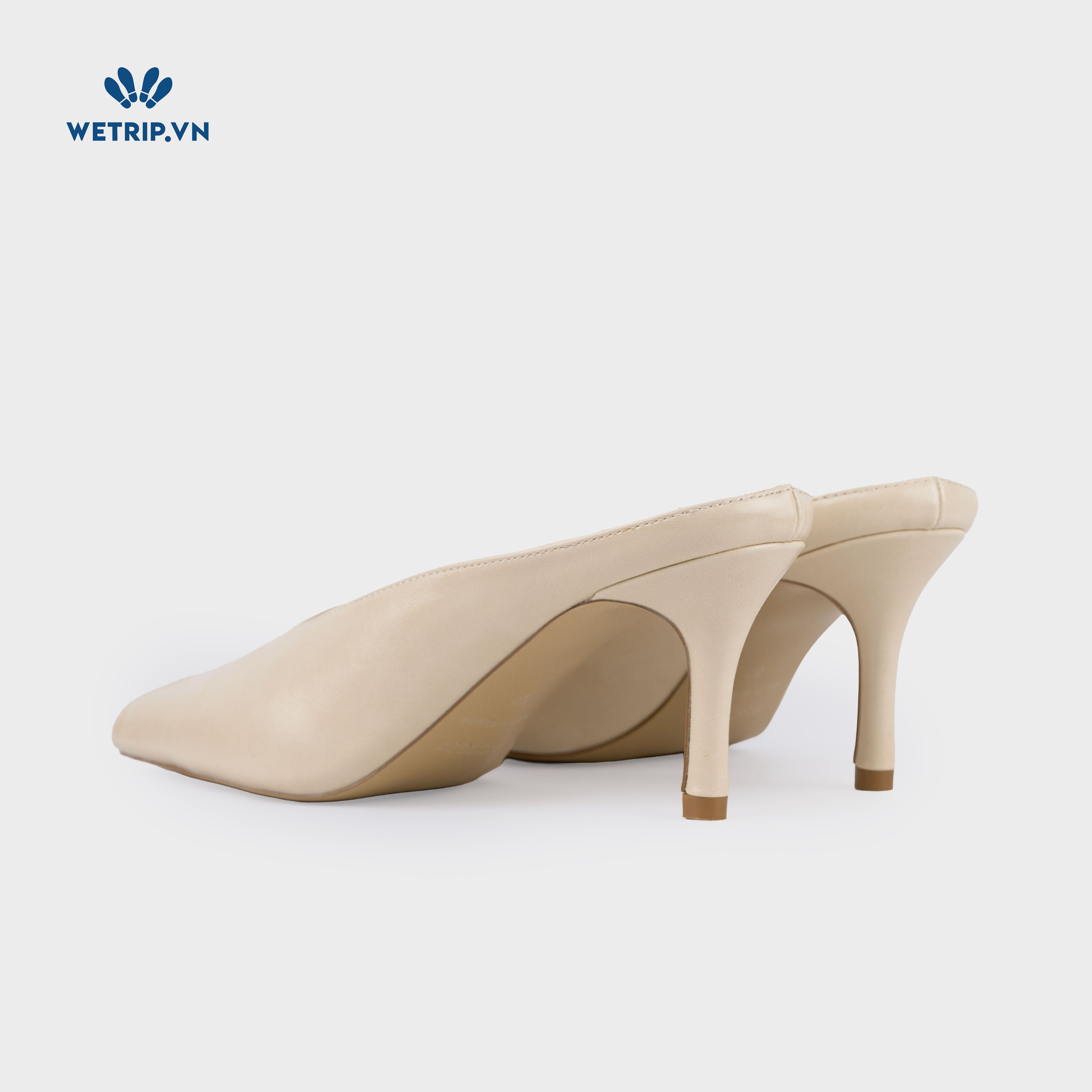 Espresso Shoeszy -Sục cao gót (7cm) màu kem