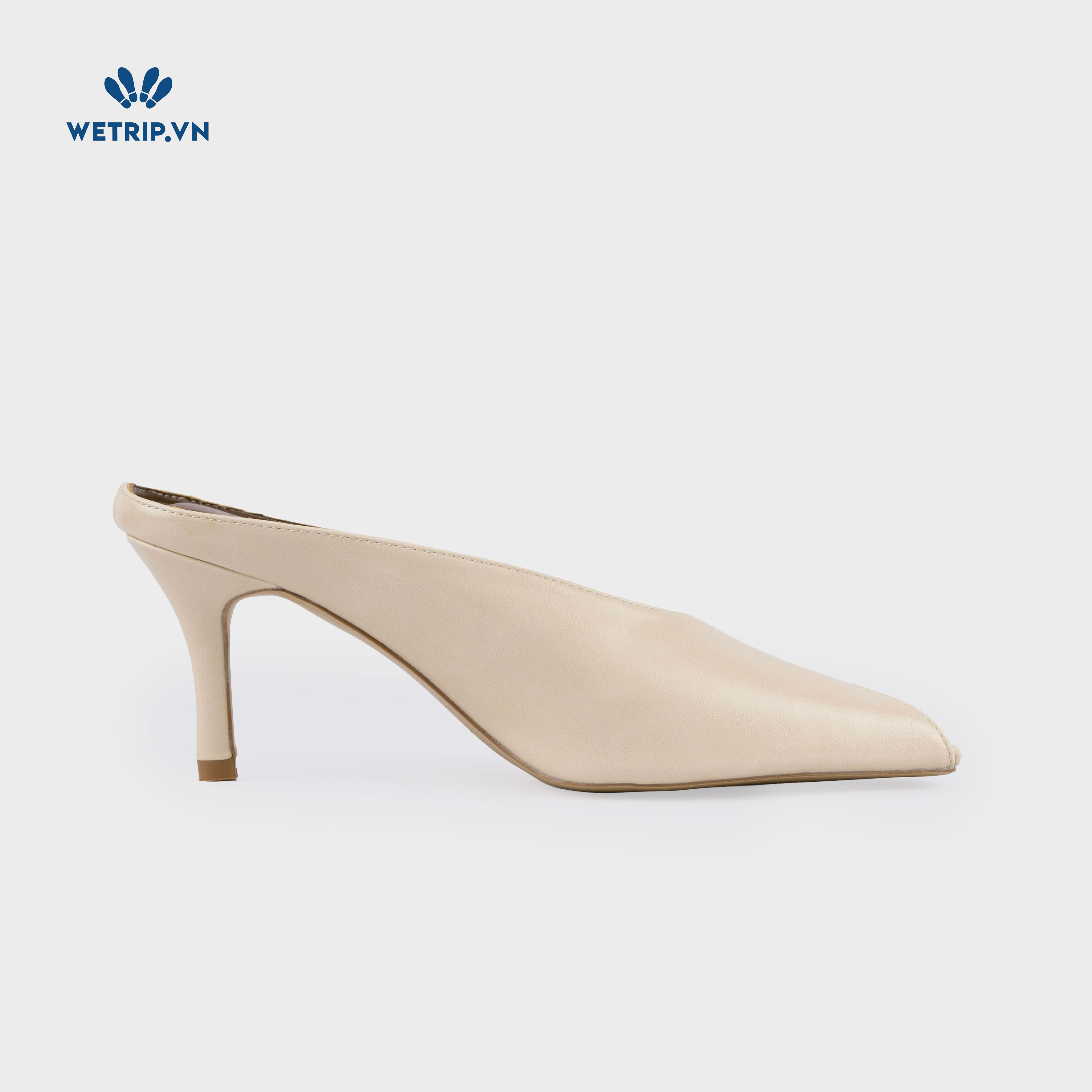 Espresso Shoeszy -Sục cao gót (7cm) màu kem