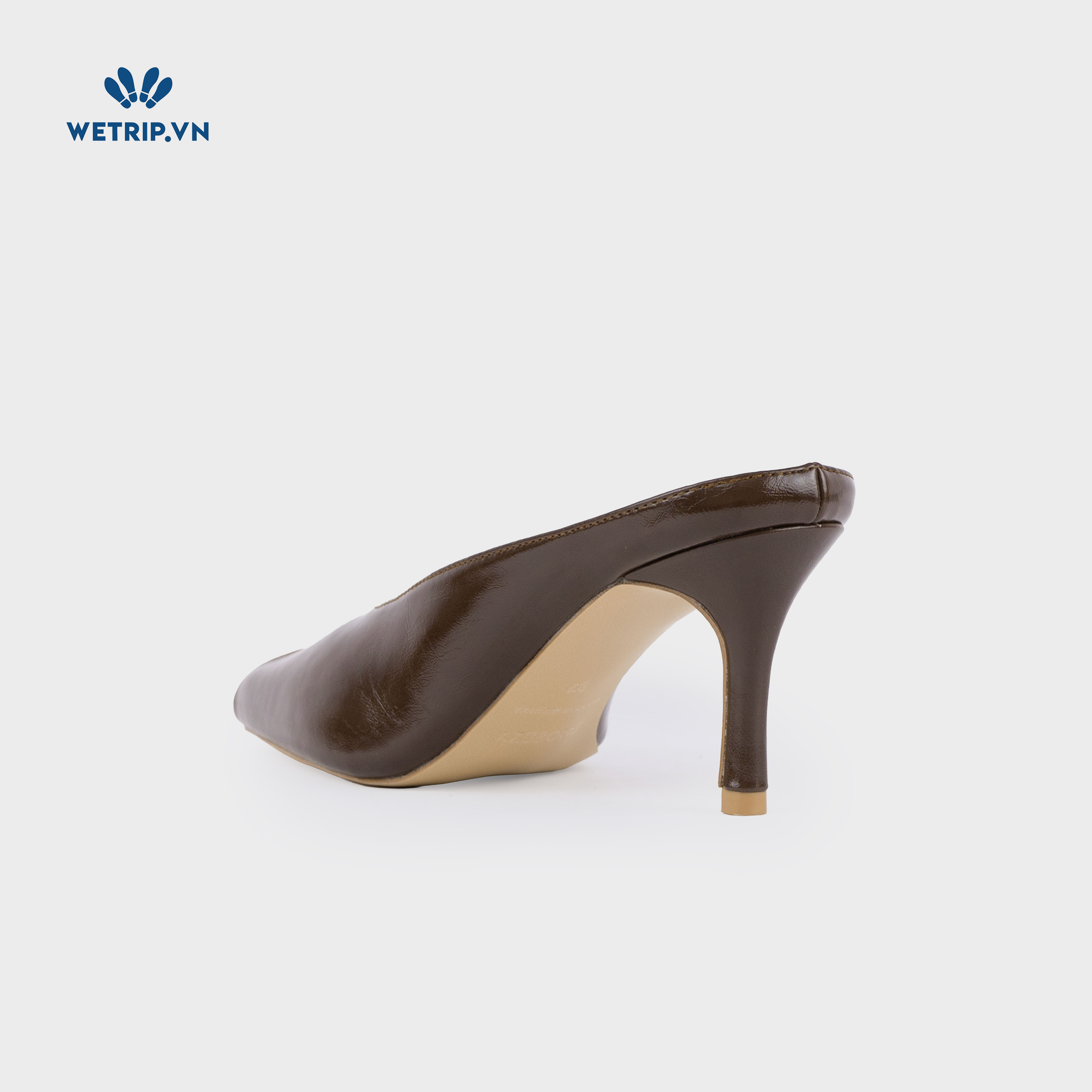 Espresso Shoeszy -Sục cao gót (7cm) màu nâu