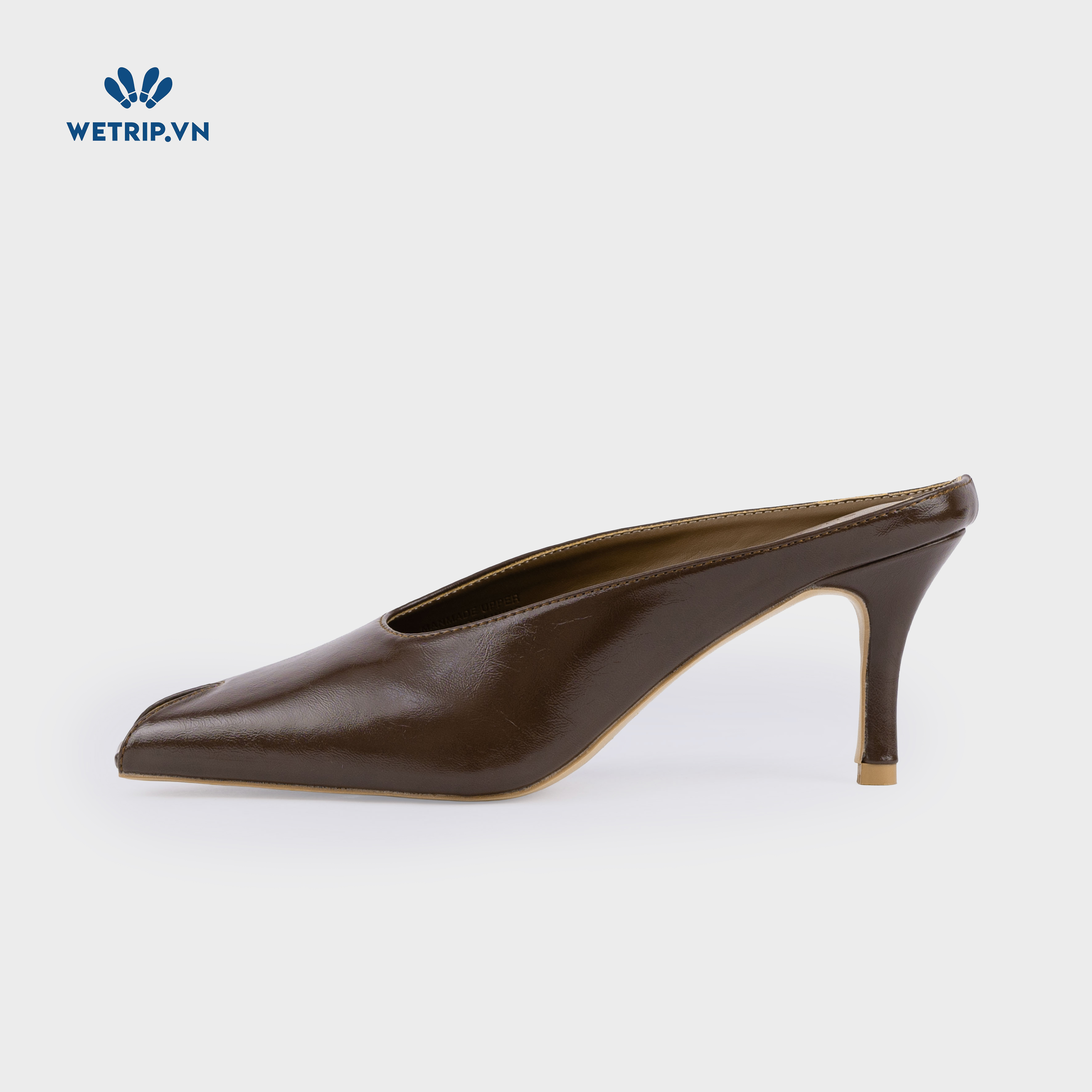 Espresso Shoeszy -Sục cao gót (7cm) màu nâu