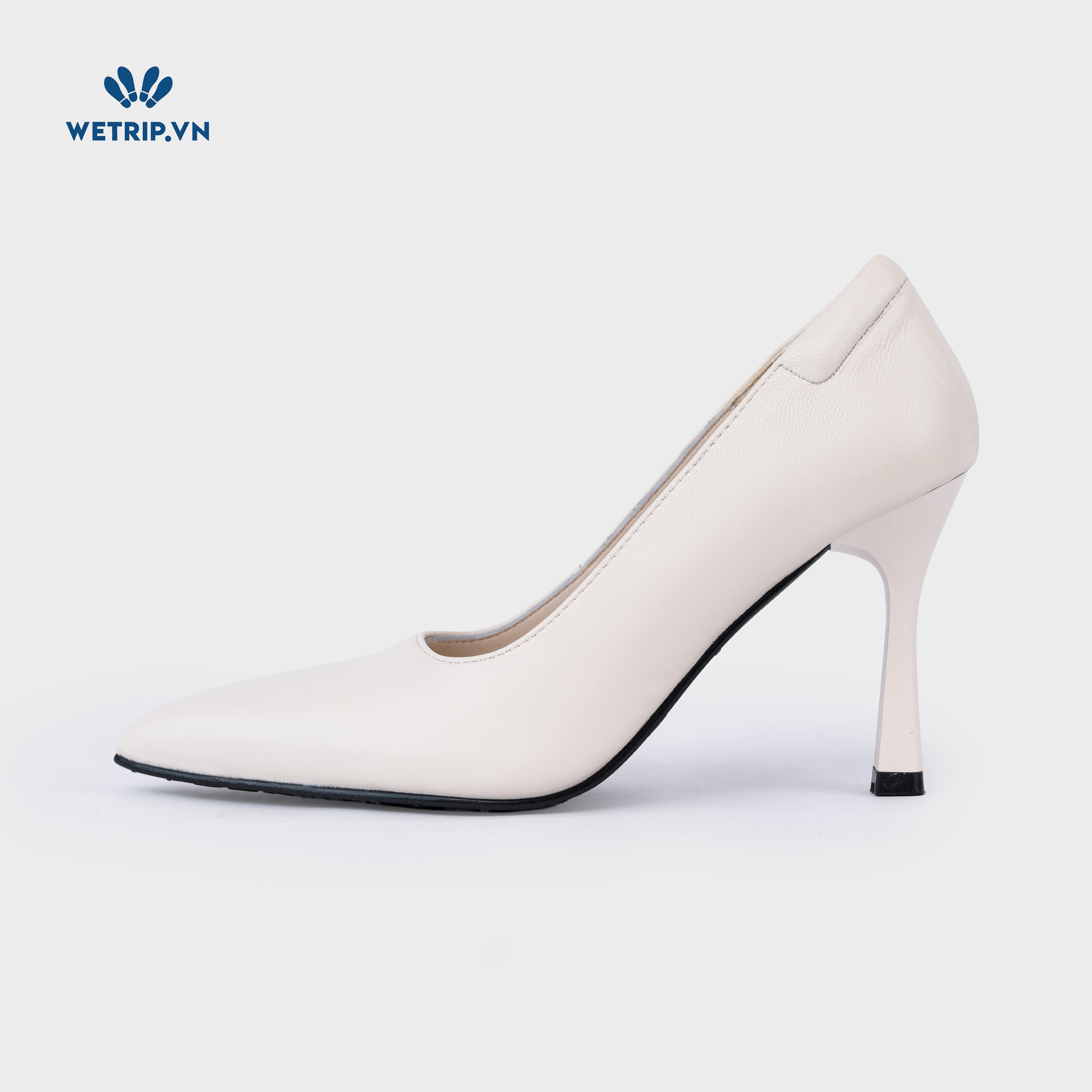 Giày Cao Gót KUMOO Mika (Kem) 9cm Mã GCG-KUMO-027-B