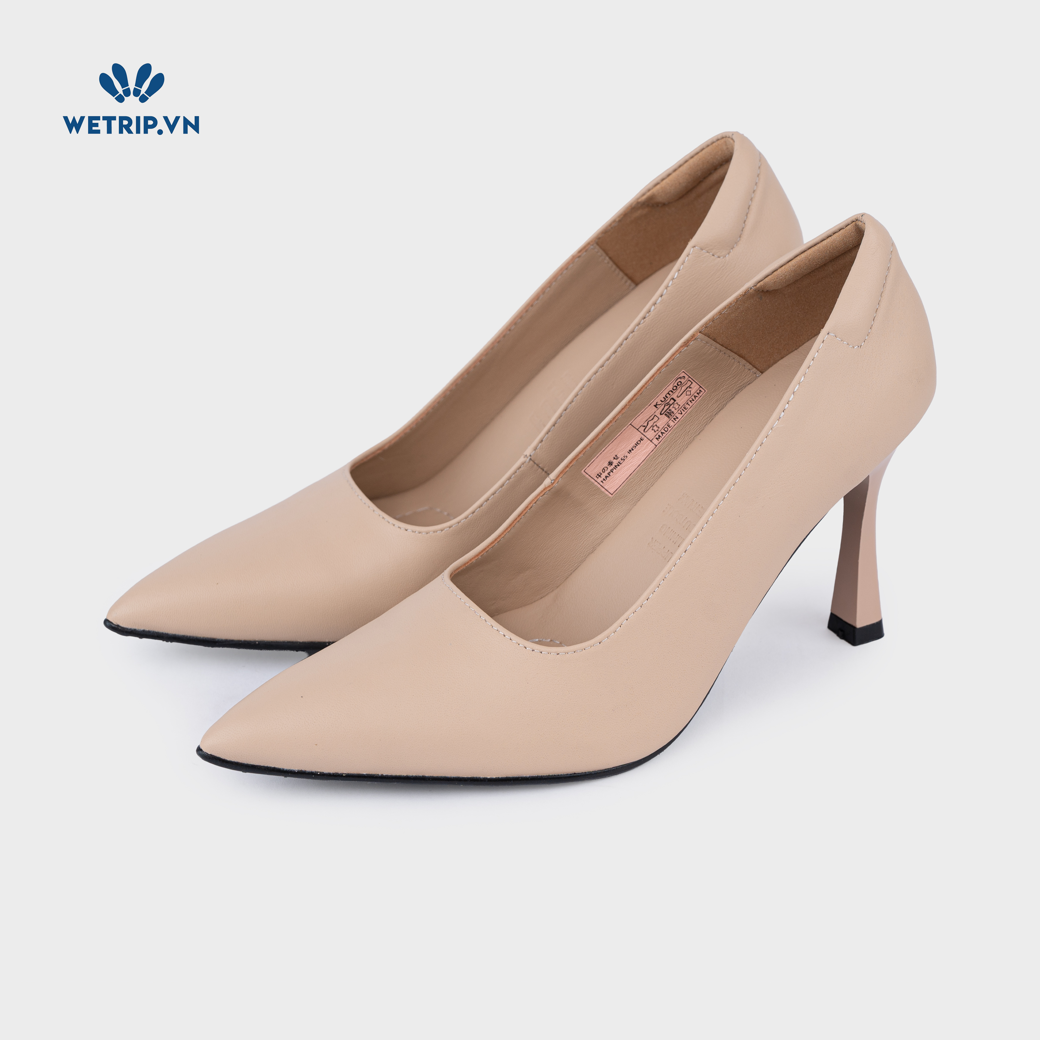 Giày Cao Gót KUMOO Mika (Màu be) 9cm Mã GCG-KUMO-027-D
