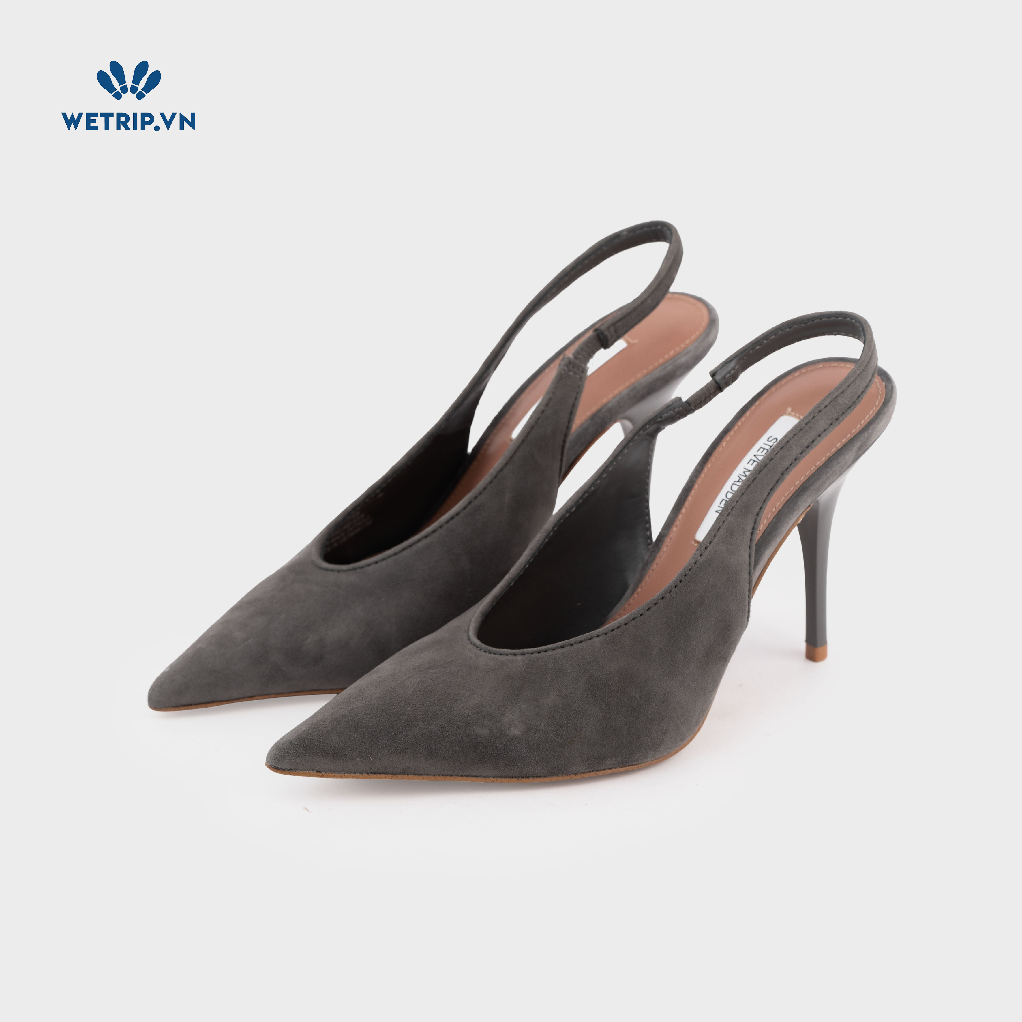 Giày Cao Gót Steve Madden (xám da lộn) Mã GCG-SMD-005-A
