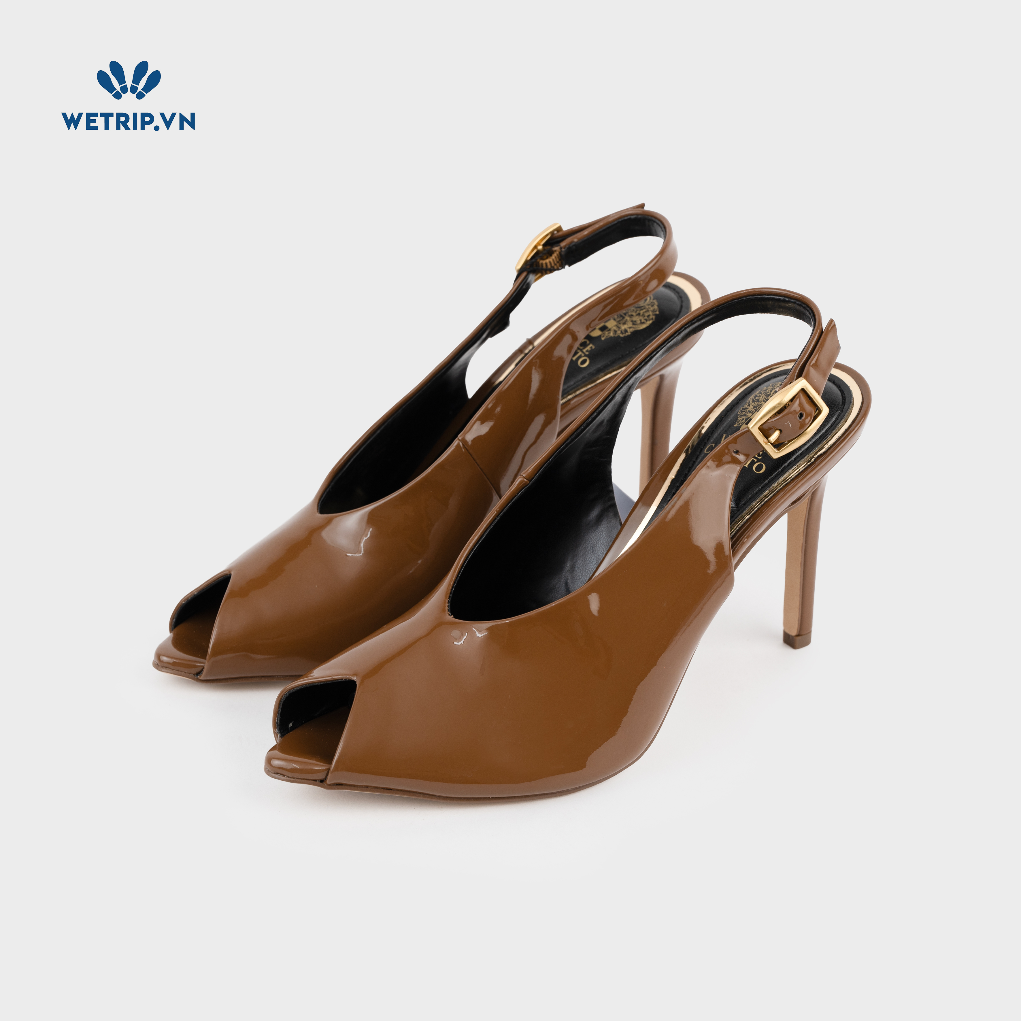 Giày Cao Gót Vince Camuto (da bóng, nâu) Mã GCG-VC-010-A