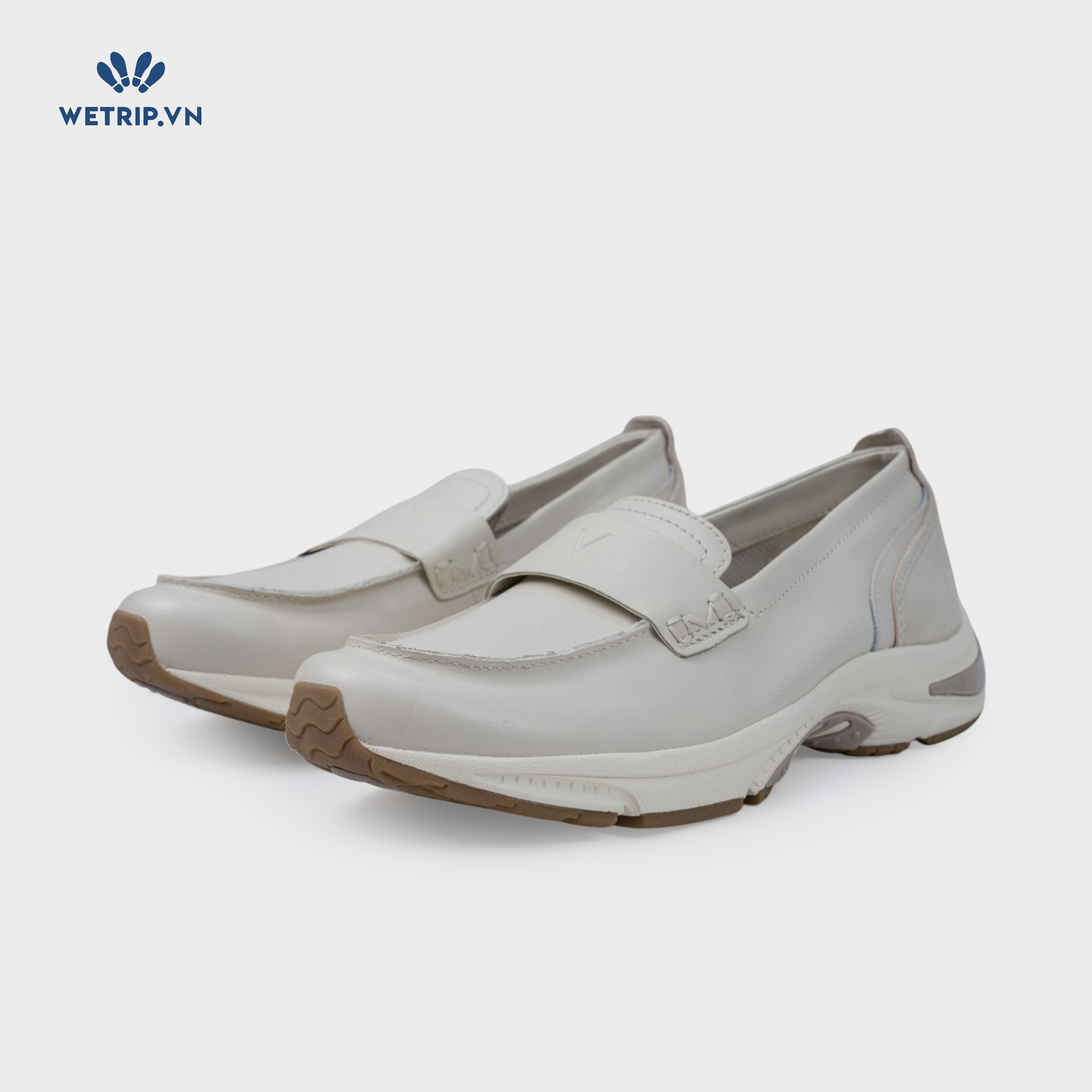 Giày lười Vionic (Da, kem) Mã GL-VINIC-005-A