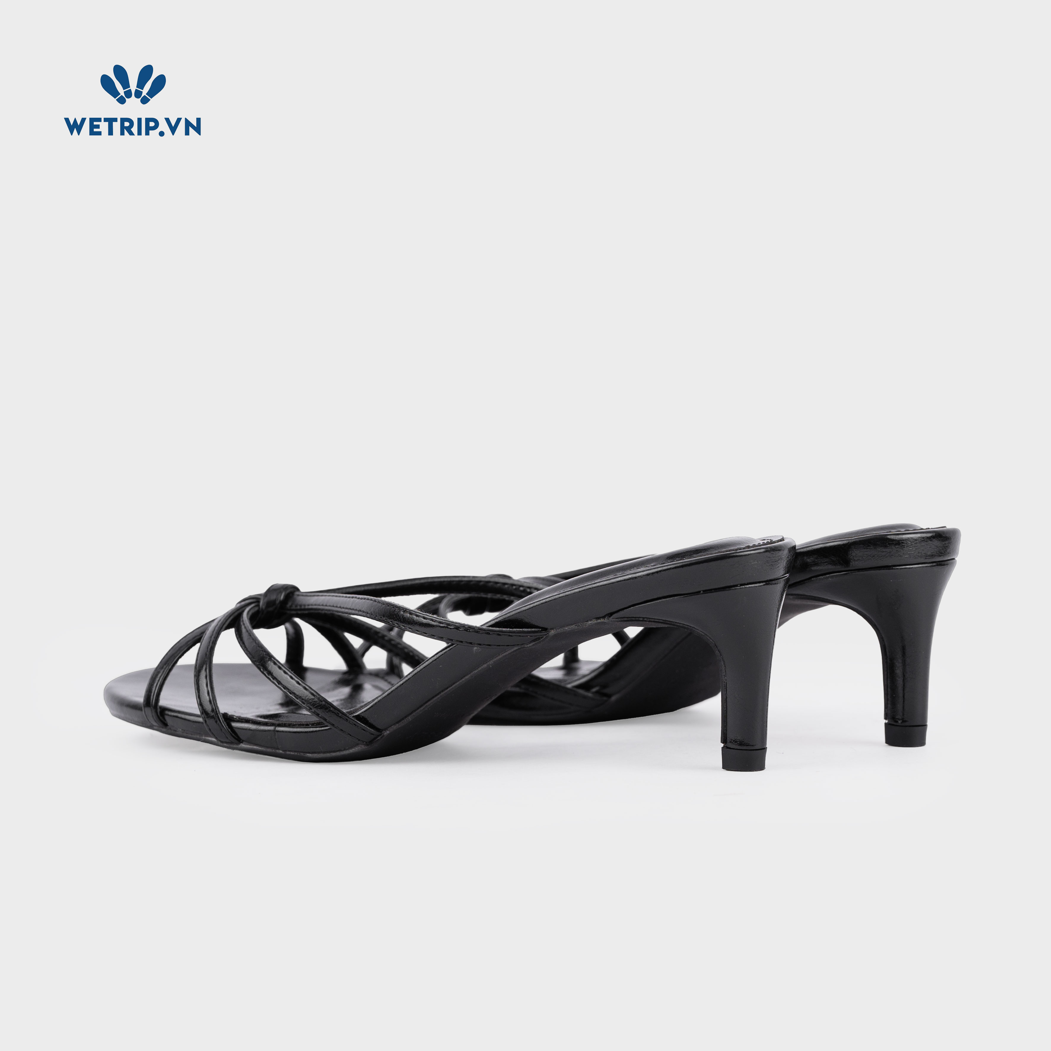 Latte Shoeszy - sandal cao gót (6cm) màu đen