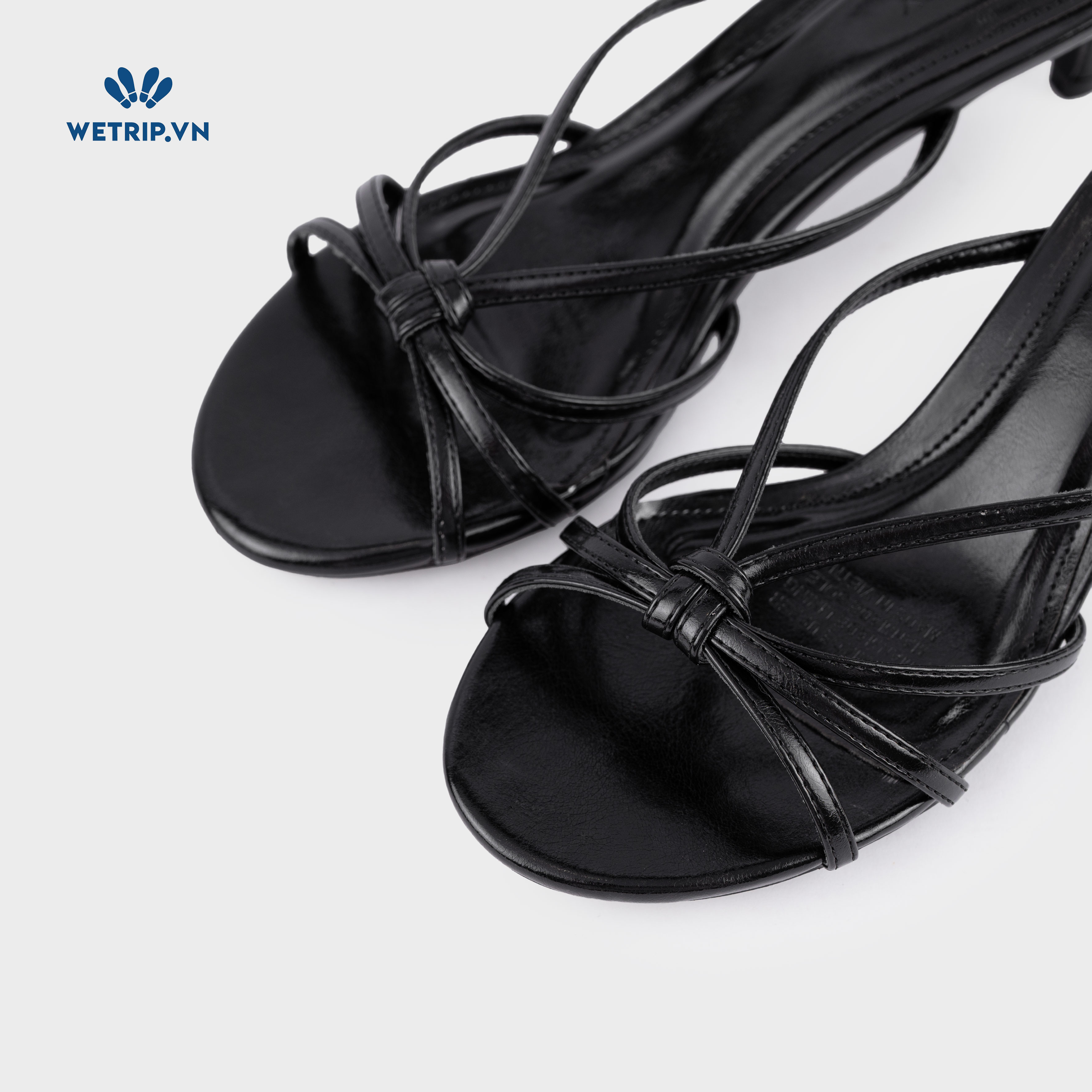 Latte Shoeszy - sandal cao gót (6cm) màu đen