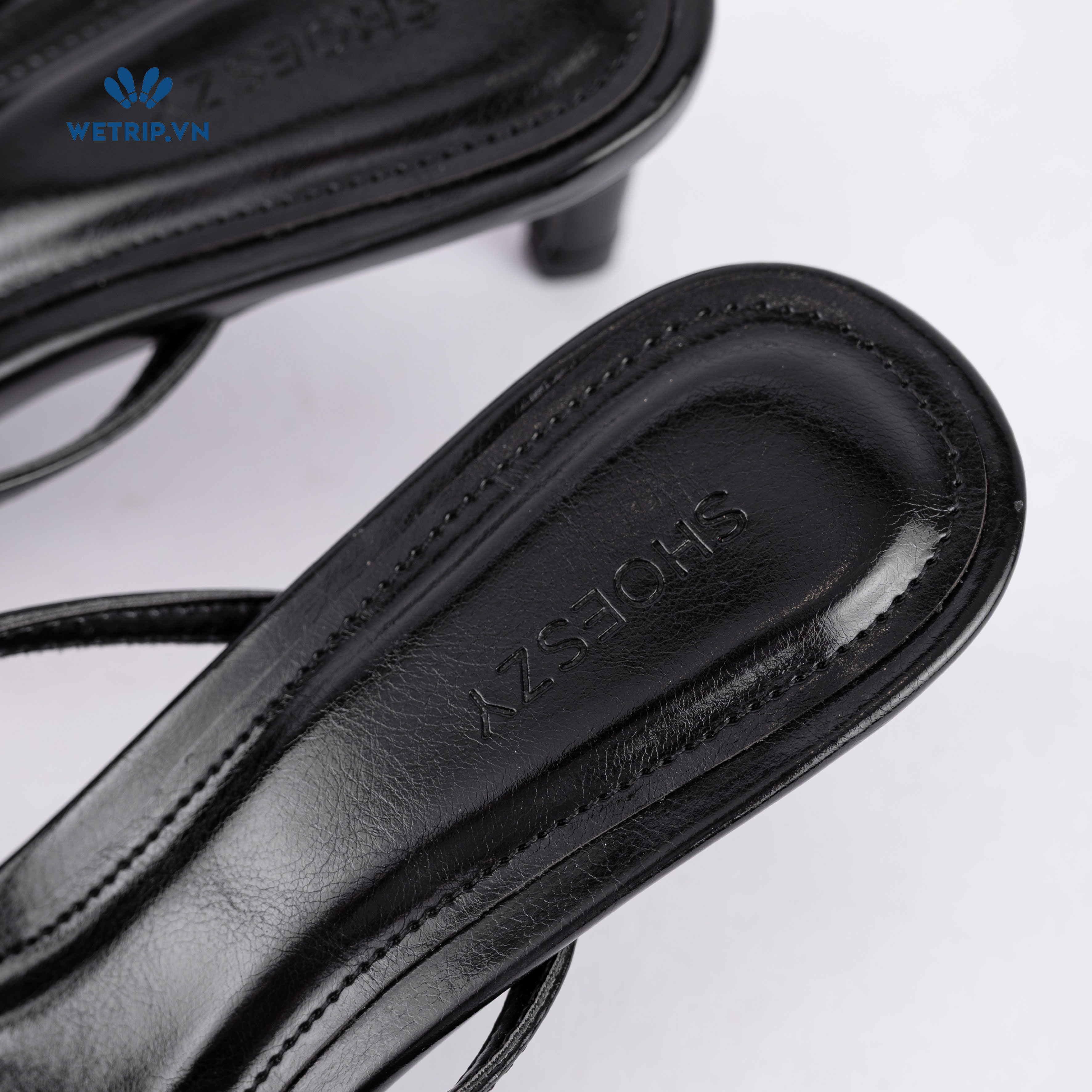 Latte Shoeszy - sandal cao gót (6cm) màu đen