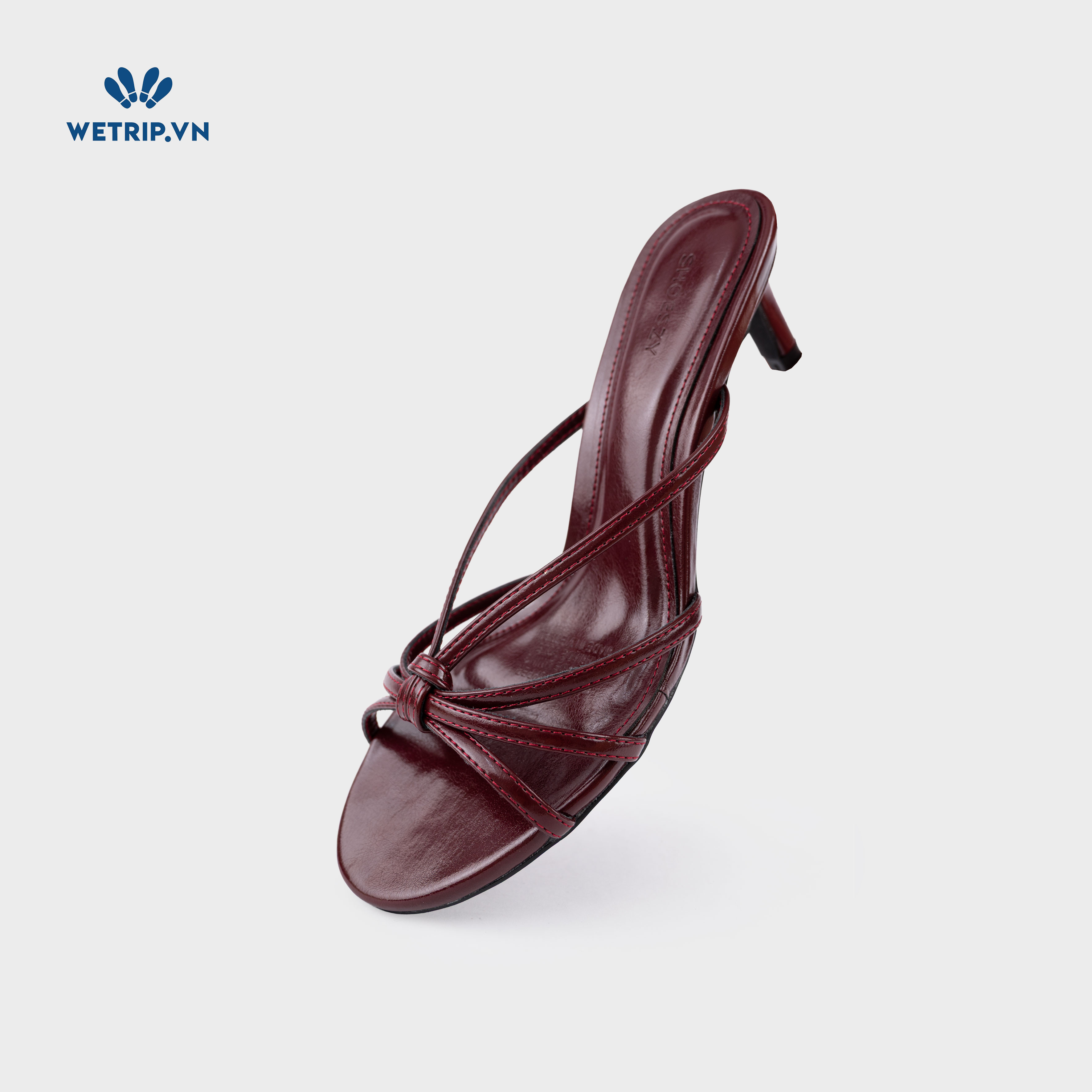 Latte Shoeszy - sandal cao gót (6cm) màu đỏ