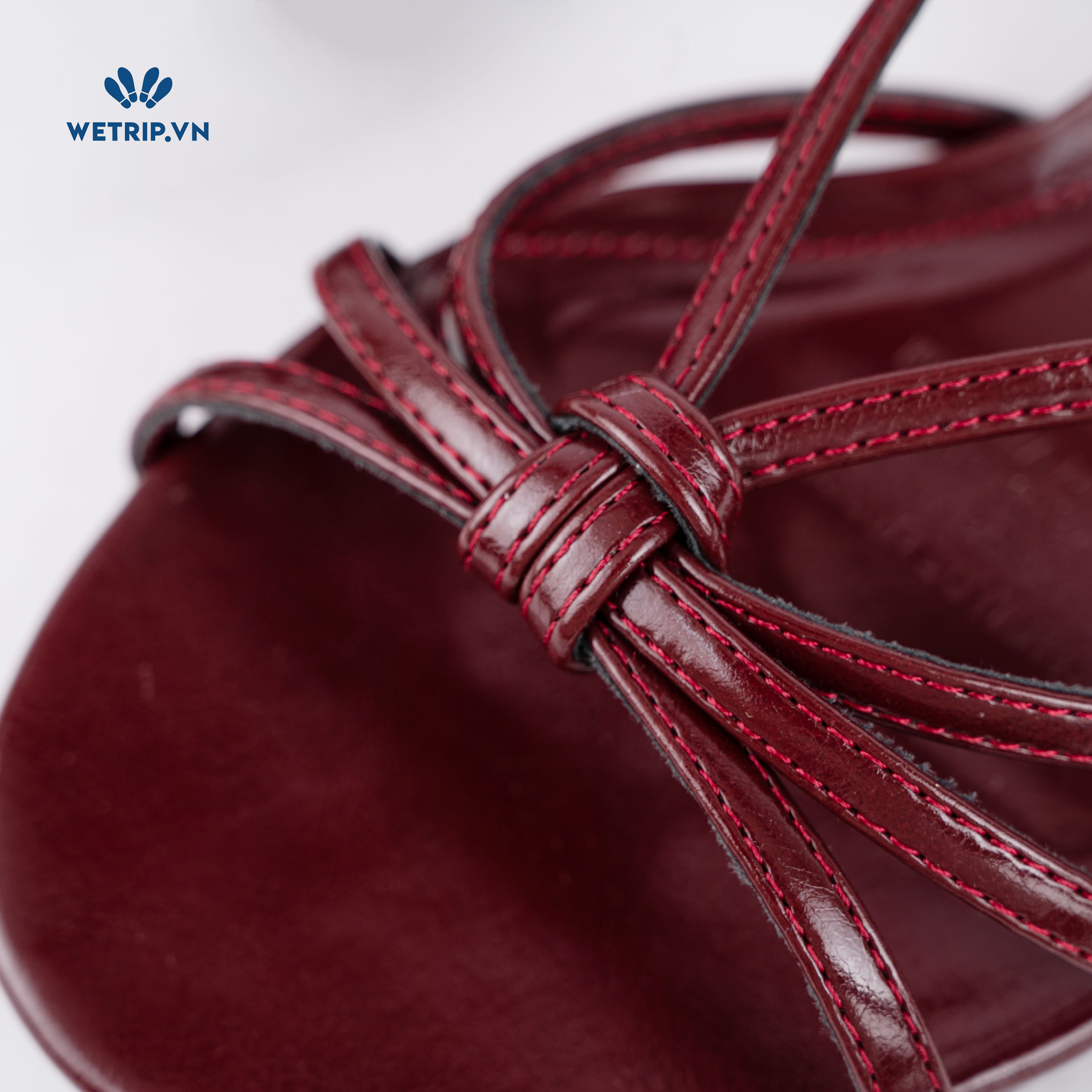Latte Shoeszy - sandal cao gót (6cm) màu đỏ