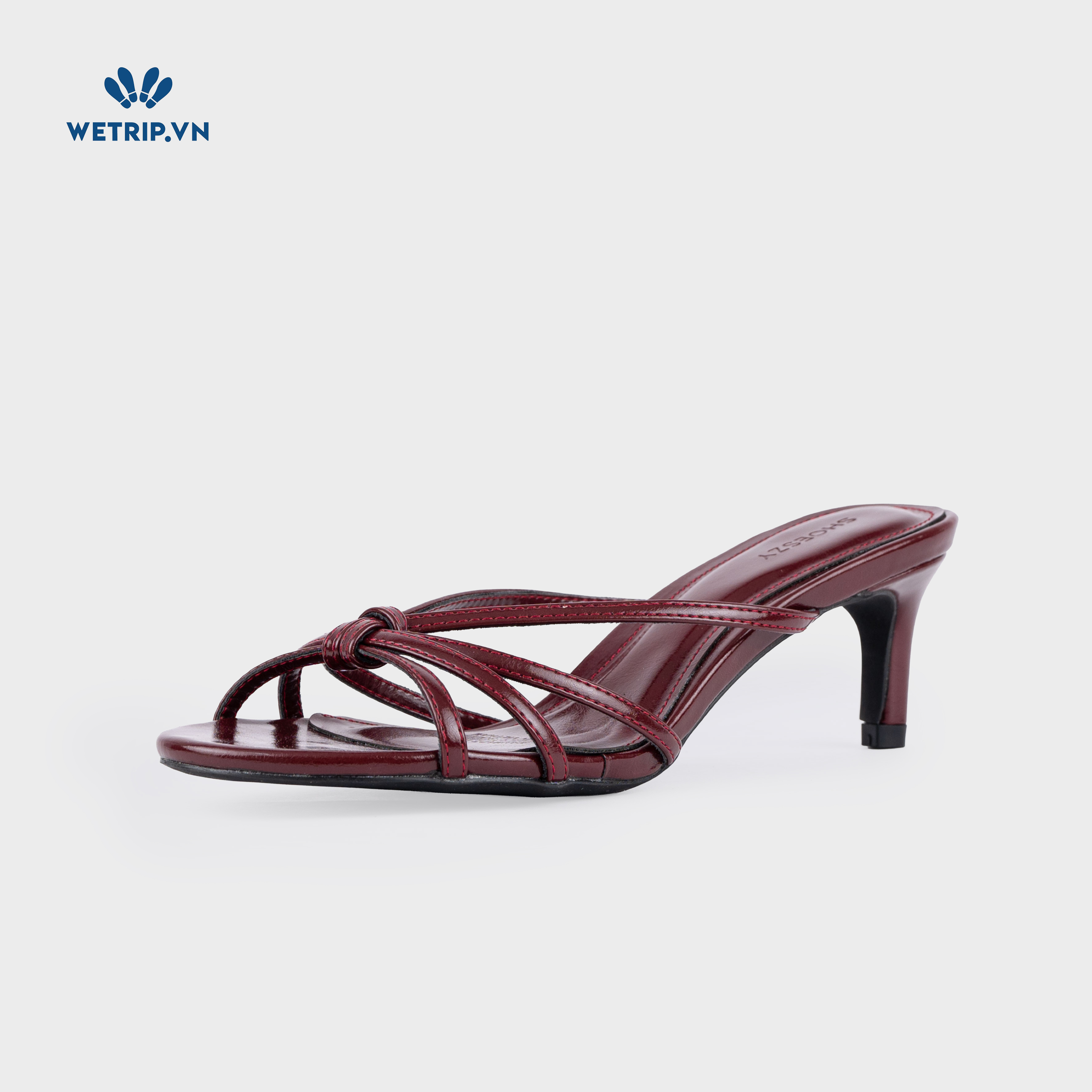 Latte Shoeszy - sandal cao gót (6cm) màu đỏ