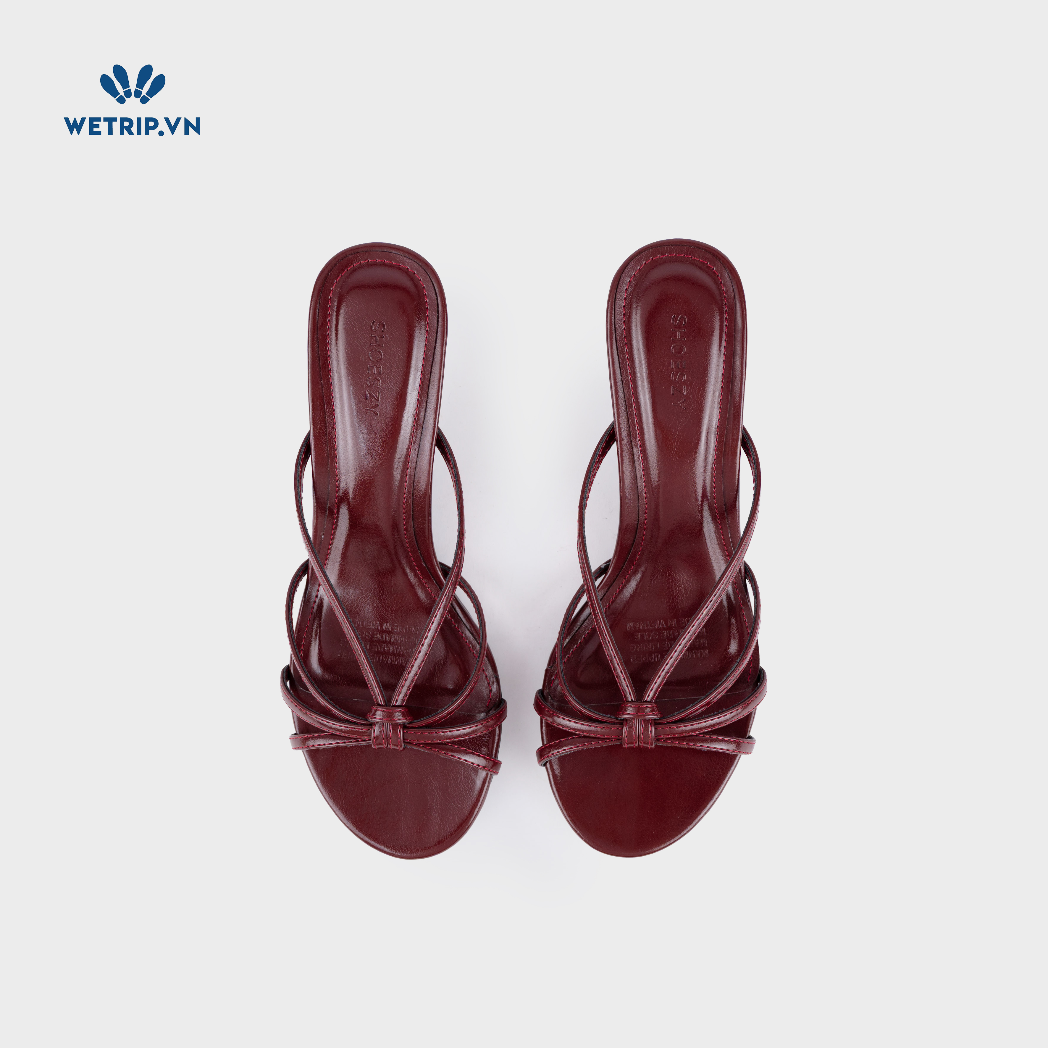 Latte Shoeszy - sandal cao gót (6cm) màu đỏ