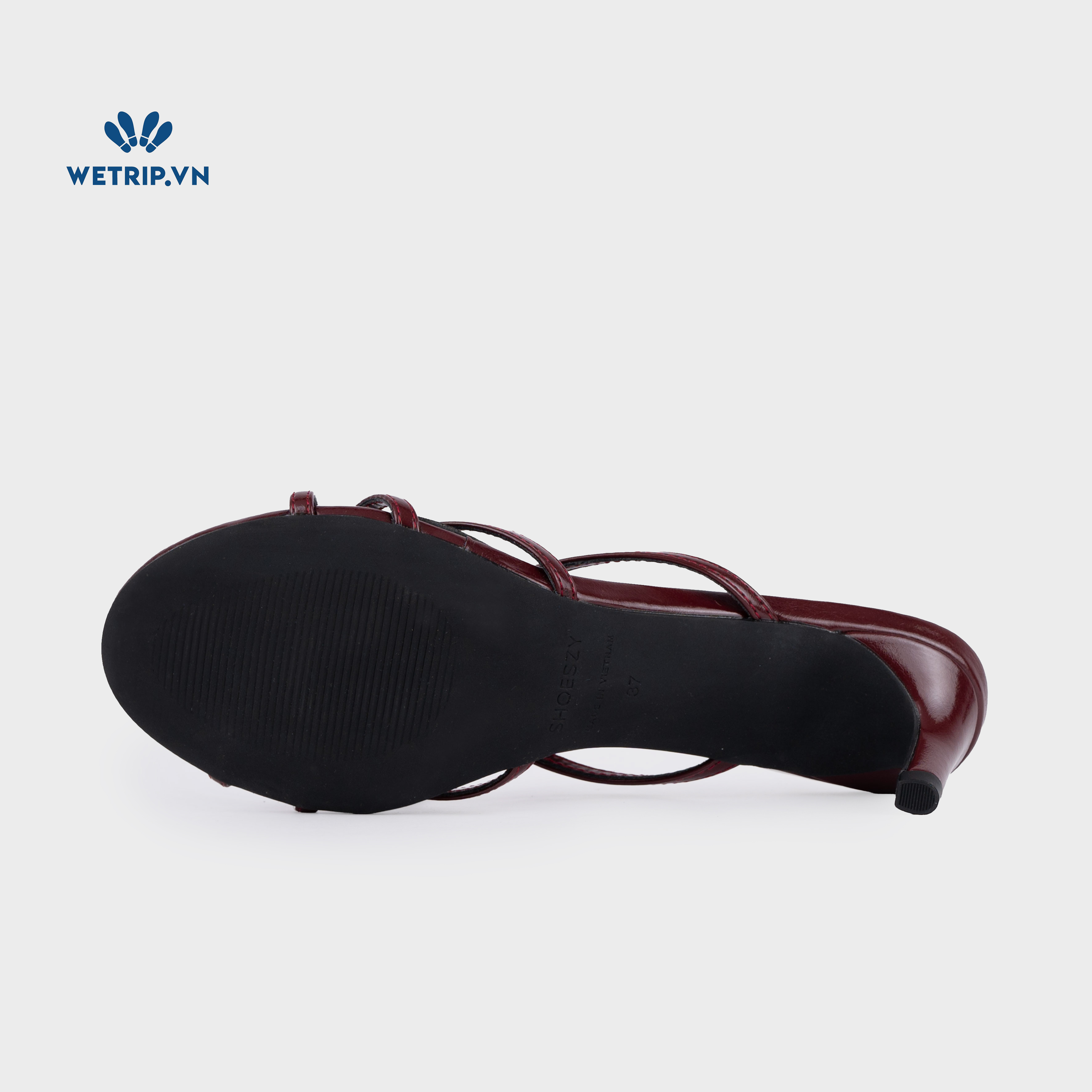 Latte Shoeszy - sandal cao gót (6cm) màu đỏ