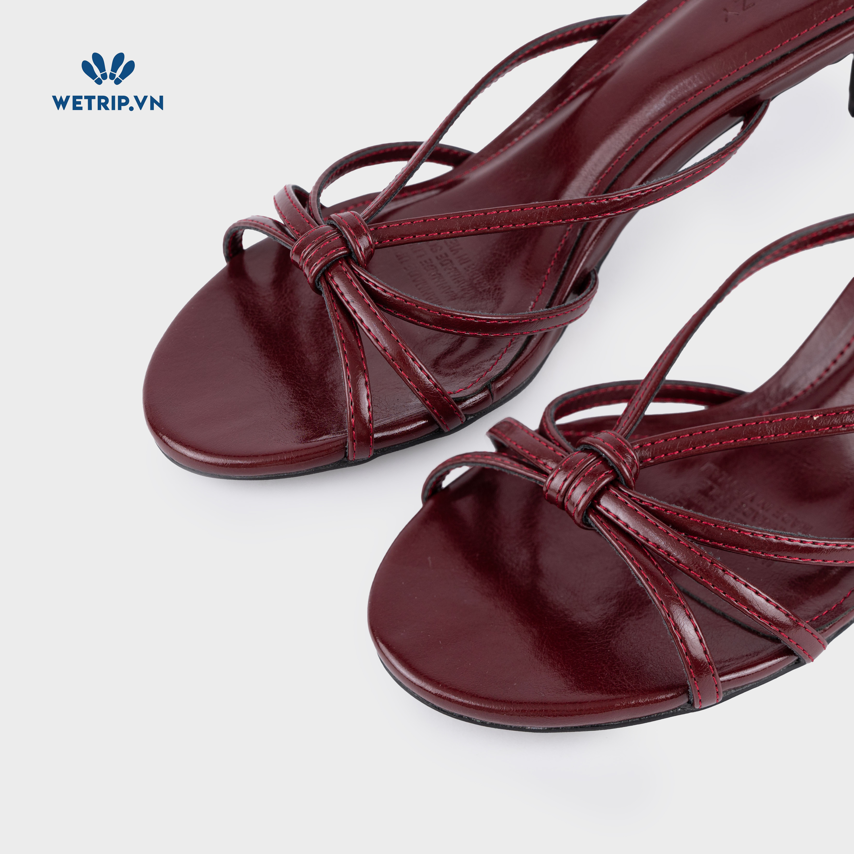 Latte Shoeszy - sandal cao gót (6cm) màu đỏ