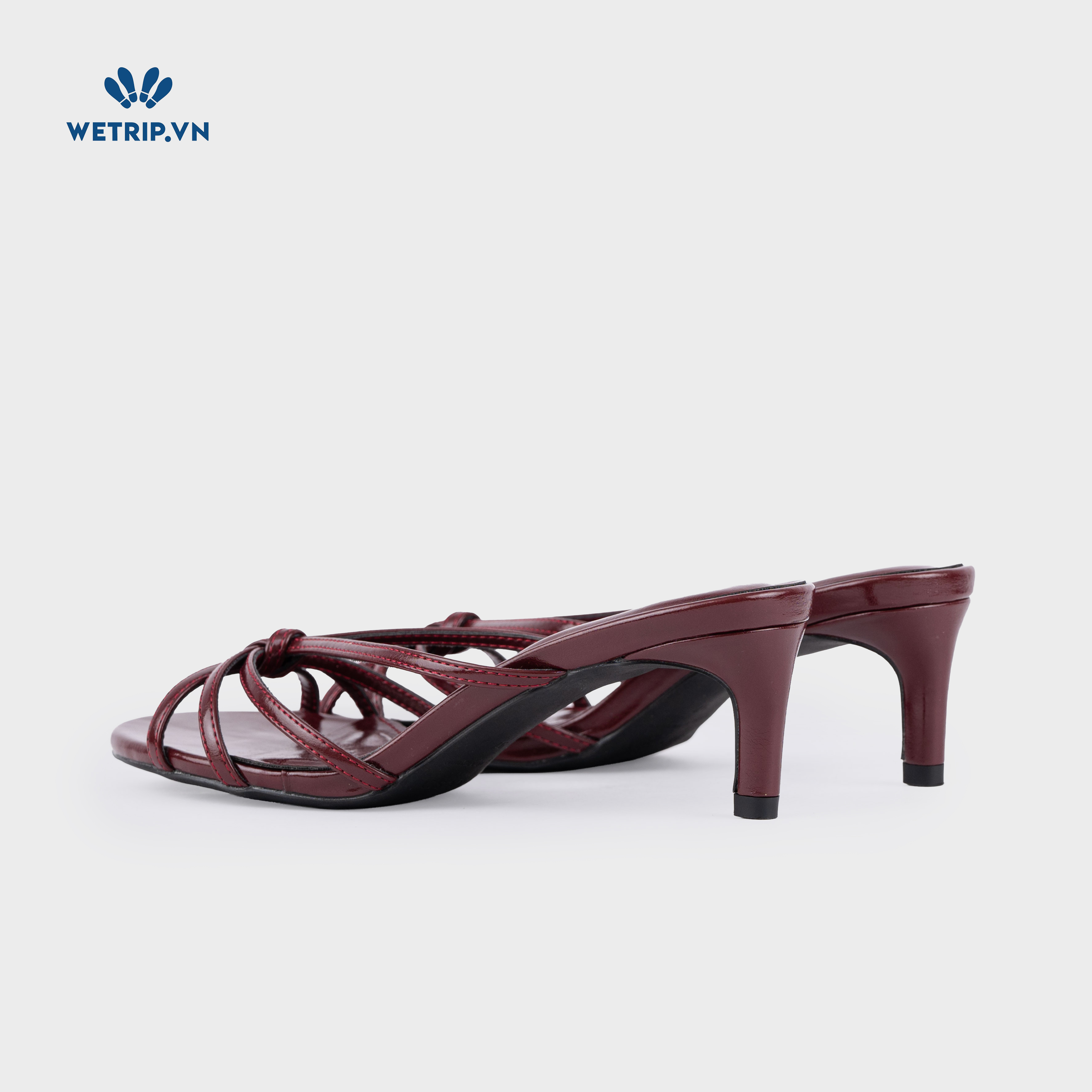 Latte Shoeszy - sandal cao gót (6cm) màu đỏ