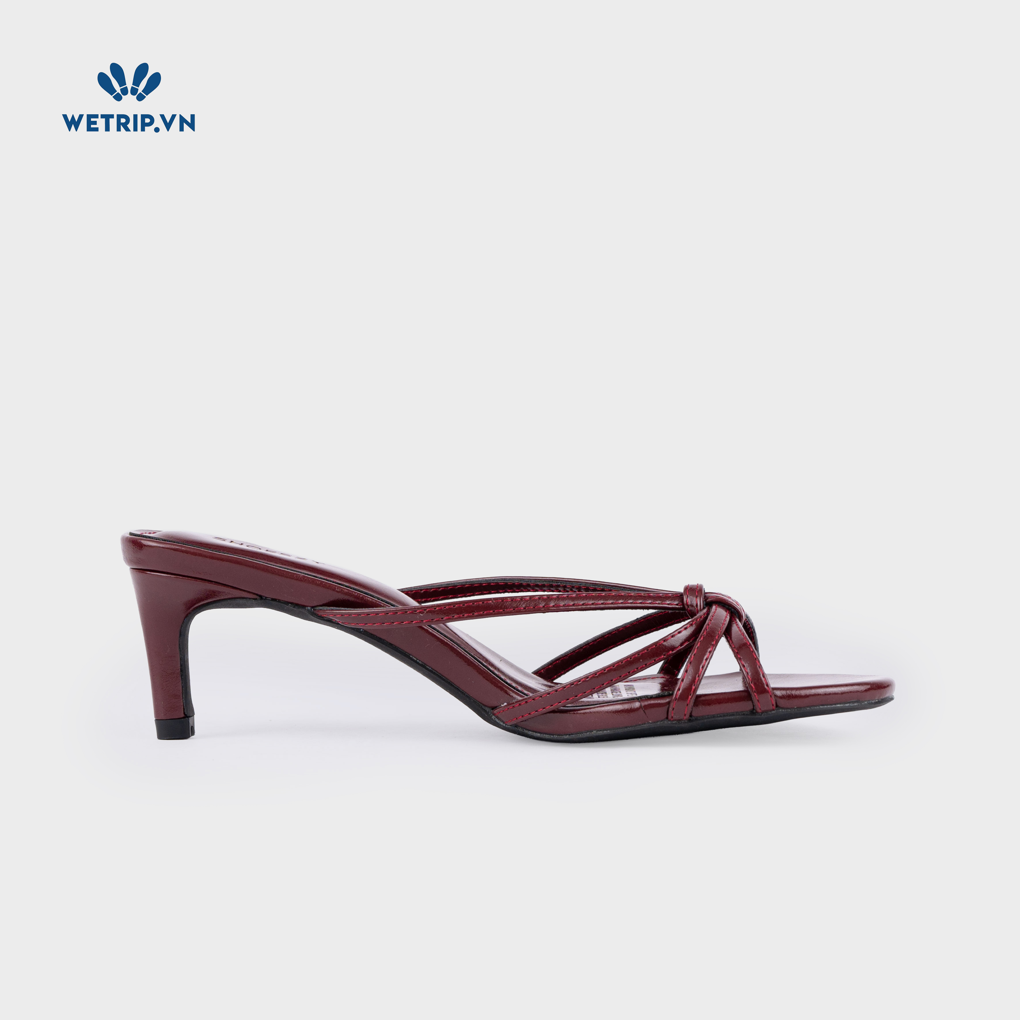 Latte Shoeszy - sandal cao gót (6cm) màu đỏ