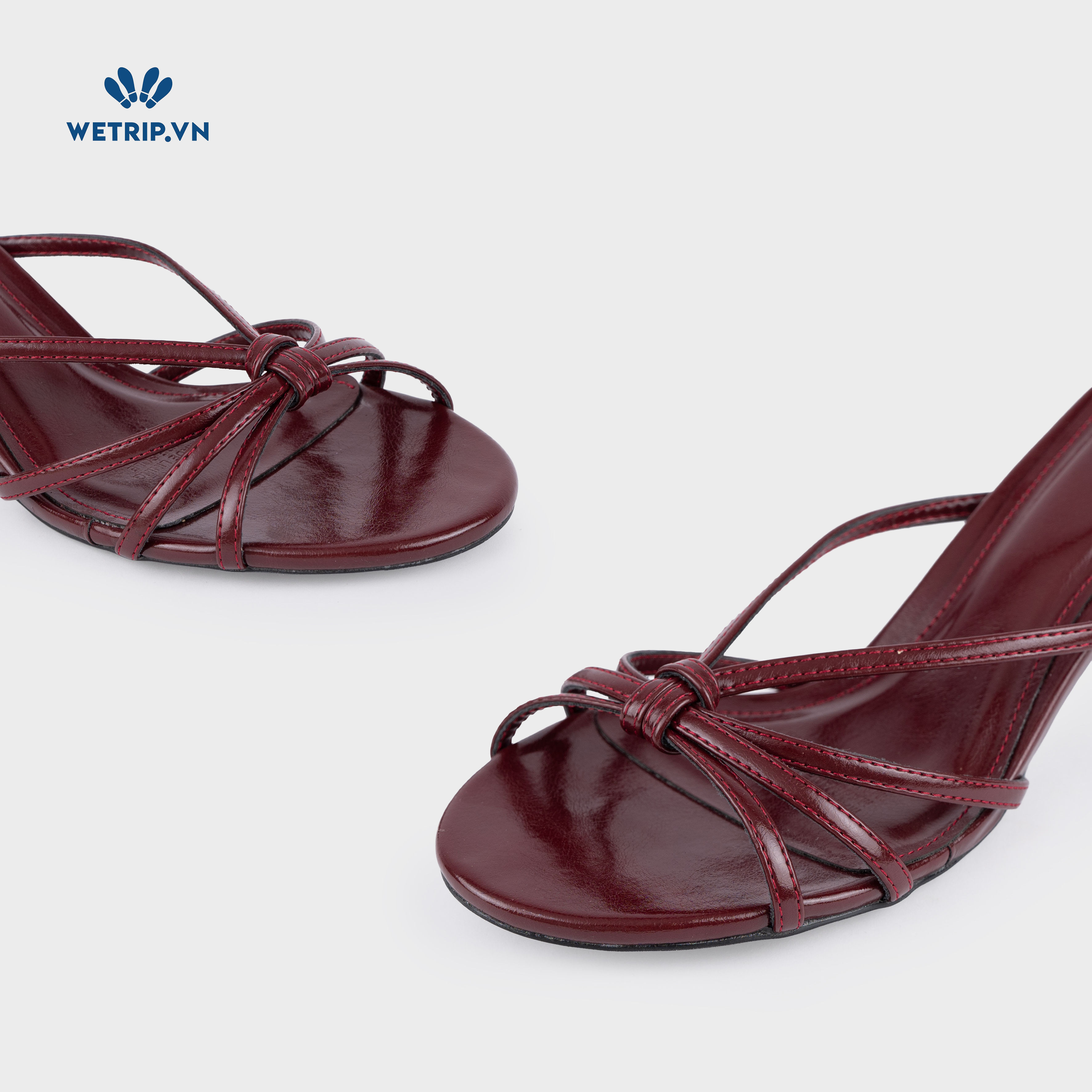 Latte Shoeszy - sandal cao gót (6cm) màu đỏ