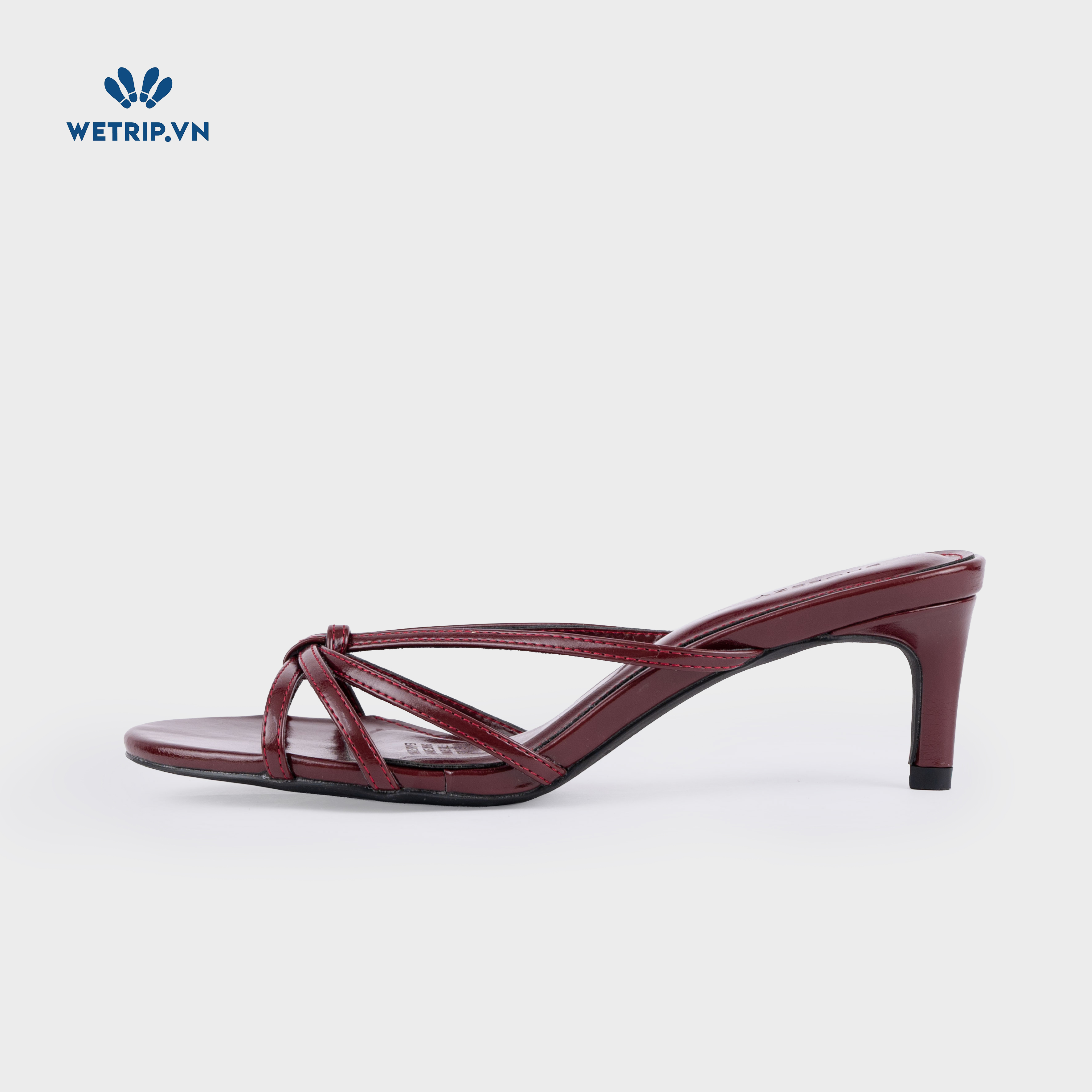 Latte Shoeszy - sandal cao gót (6cm) màu đỏ