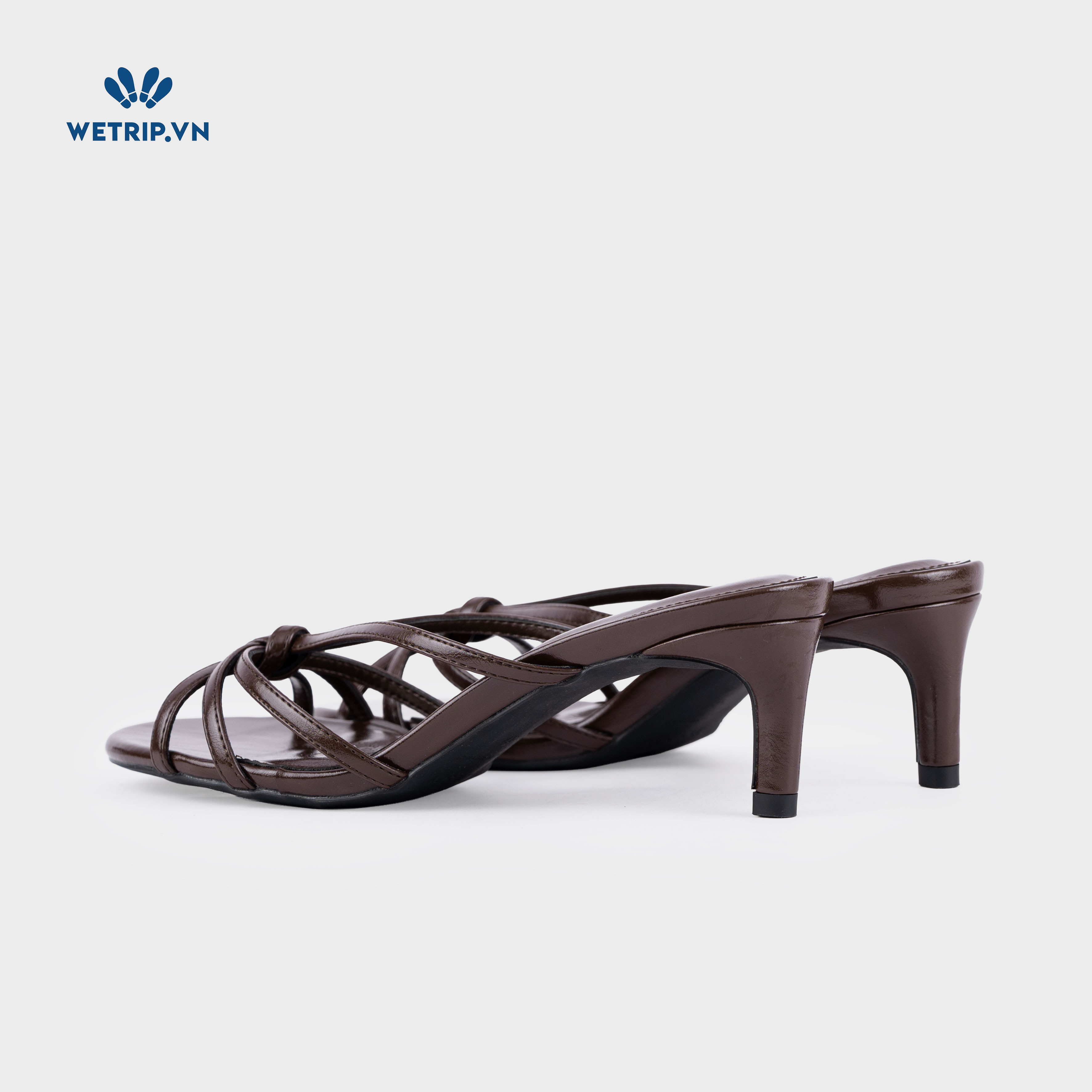 Latte Shoeszy - sandal cao gót (6cm) màu nâu