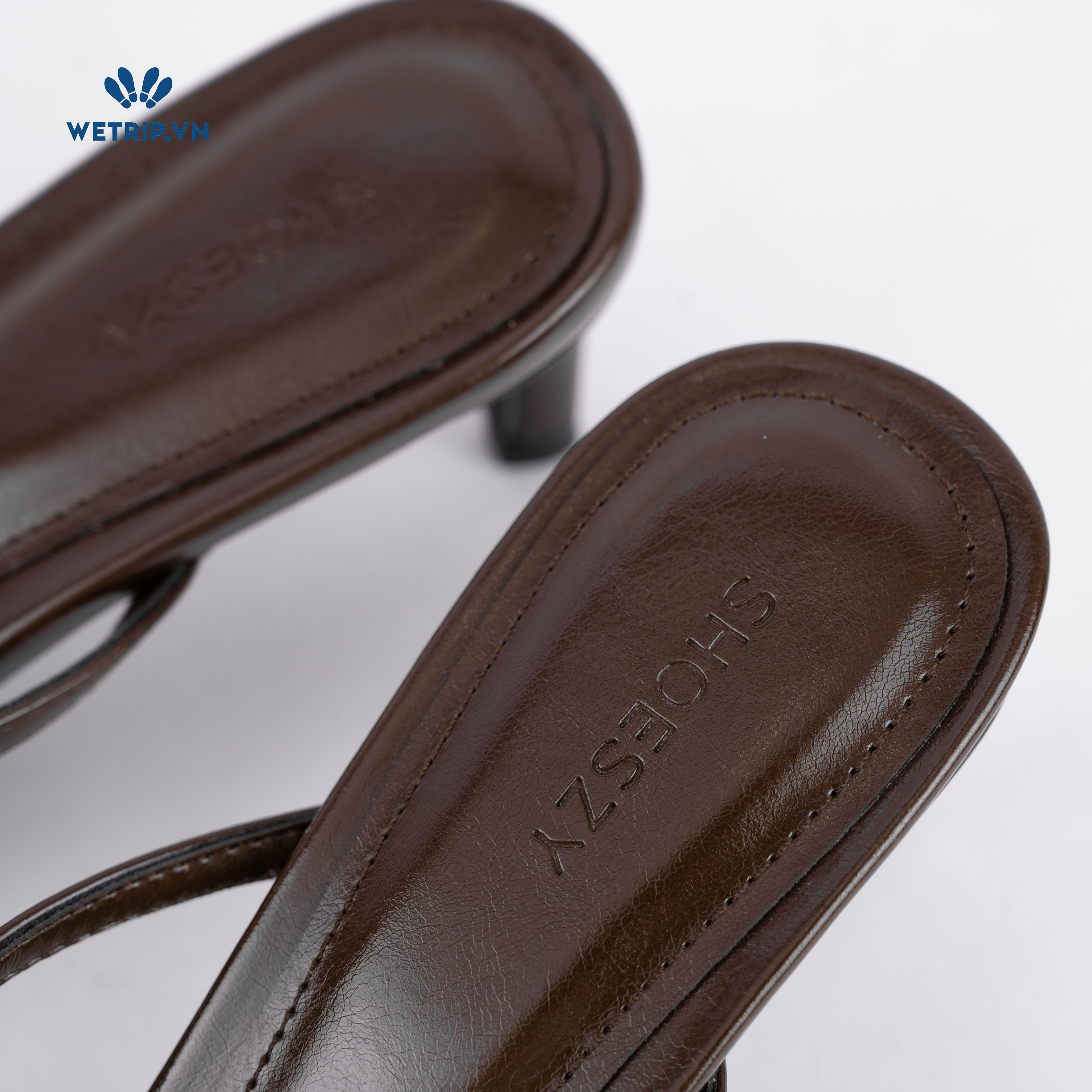 Latte Shoeszy - sandal cao gót (6cm) màu nâu