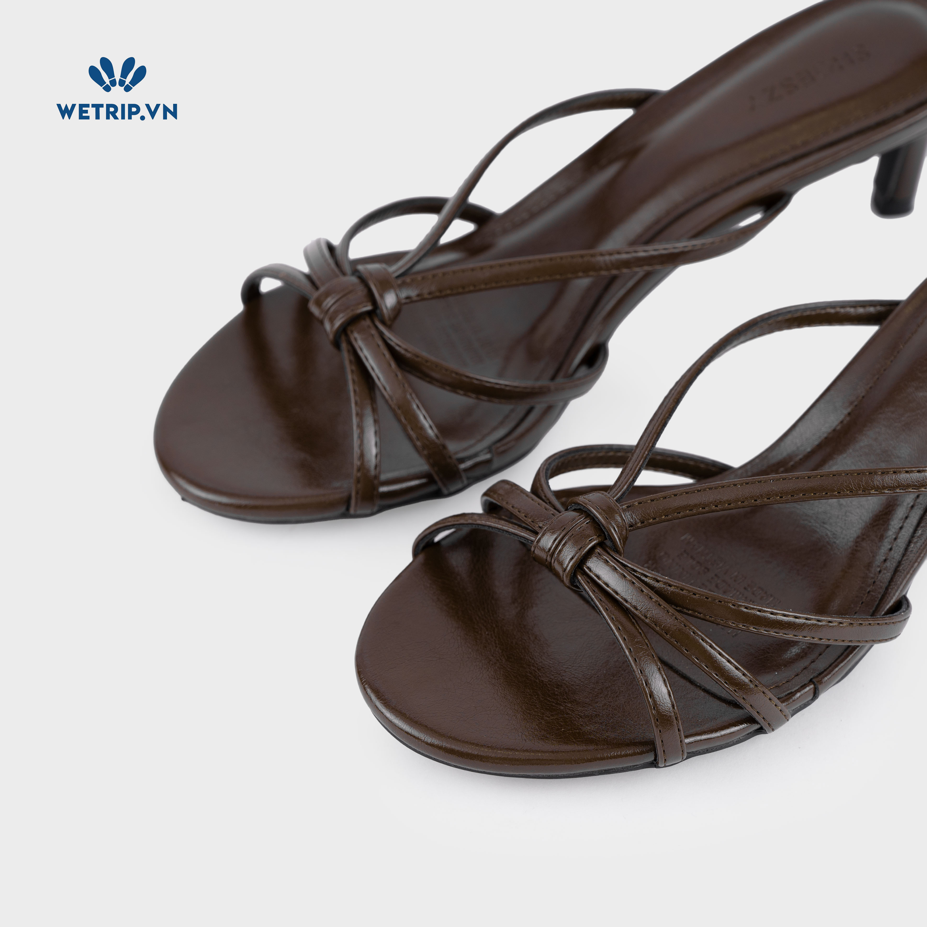 Latte Shoeszy - sandal cao gót (6cm) màu nâu