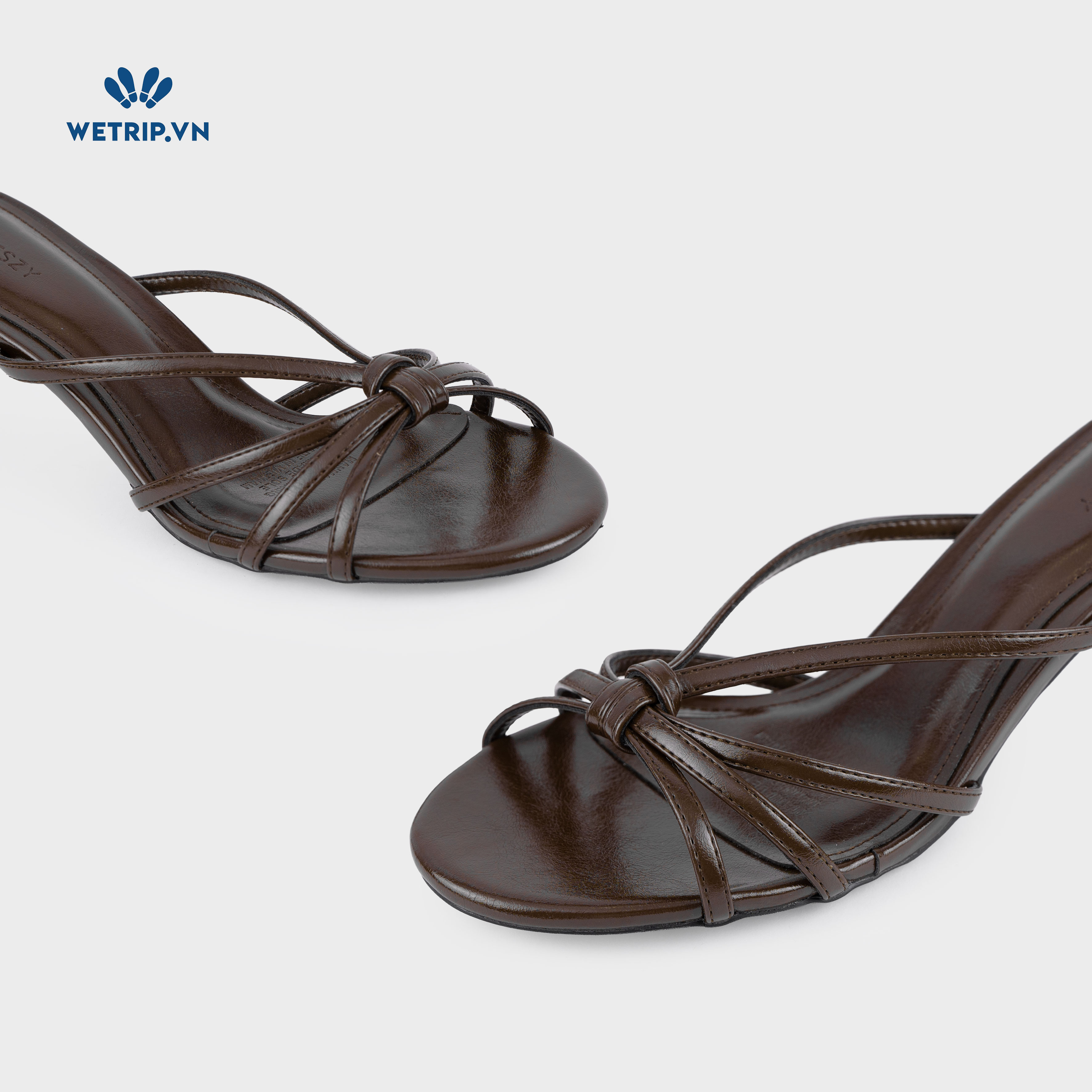 Latte Shoeszy - sandal cao gót (6cm) màu nâu