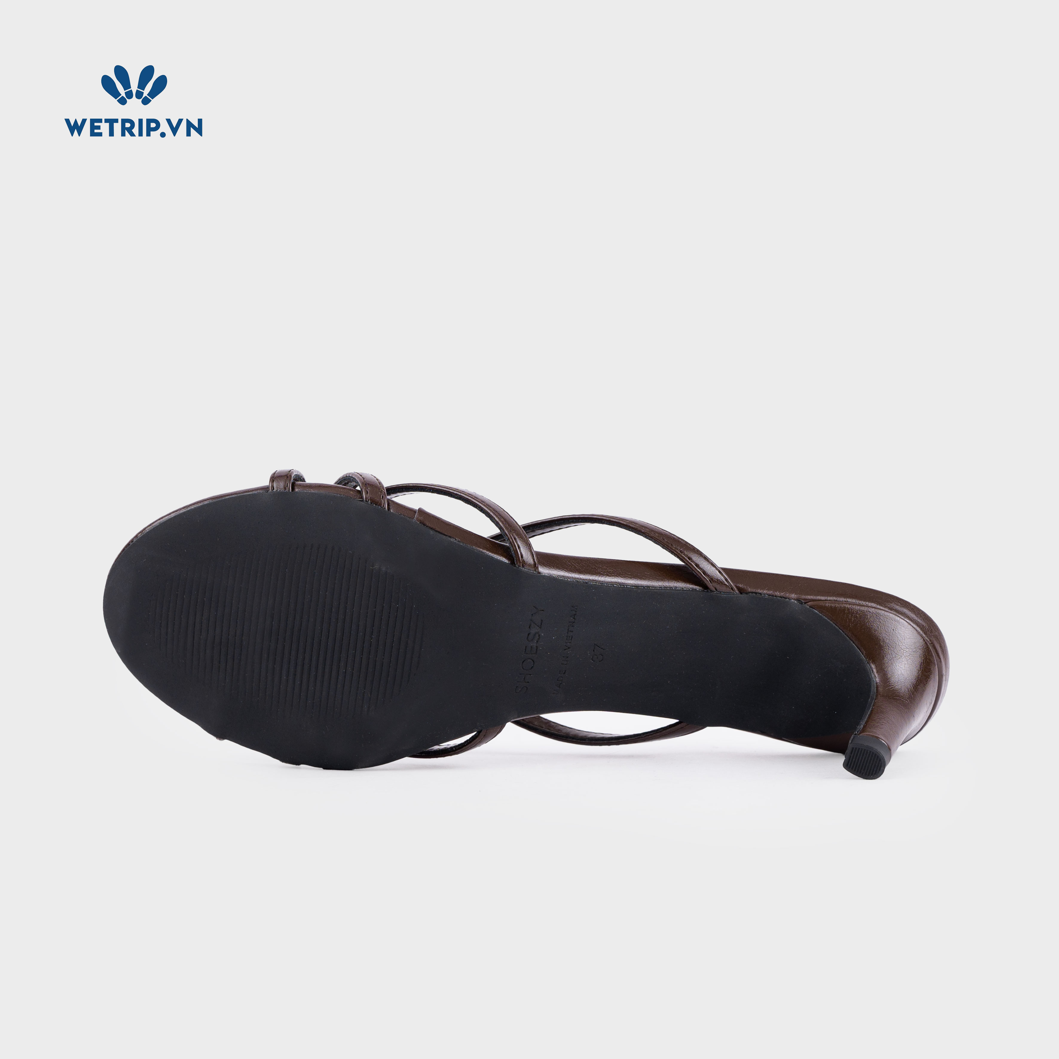 Latte Shoeszy - sandal cao gót (6cm) màu nâu