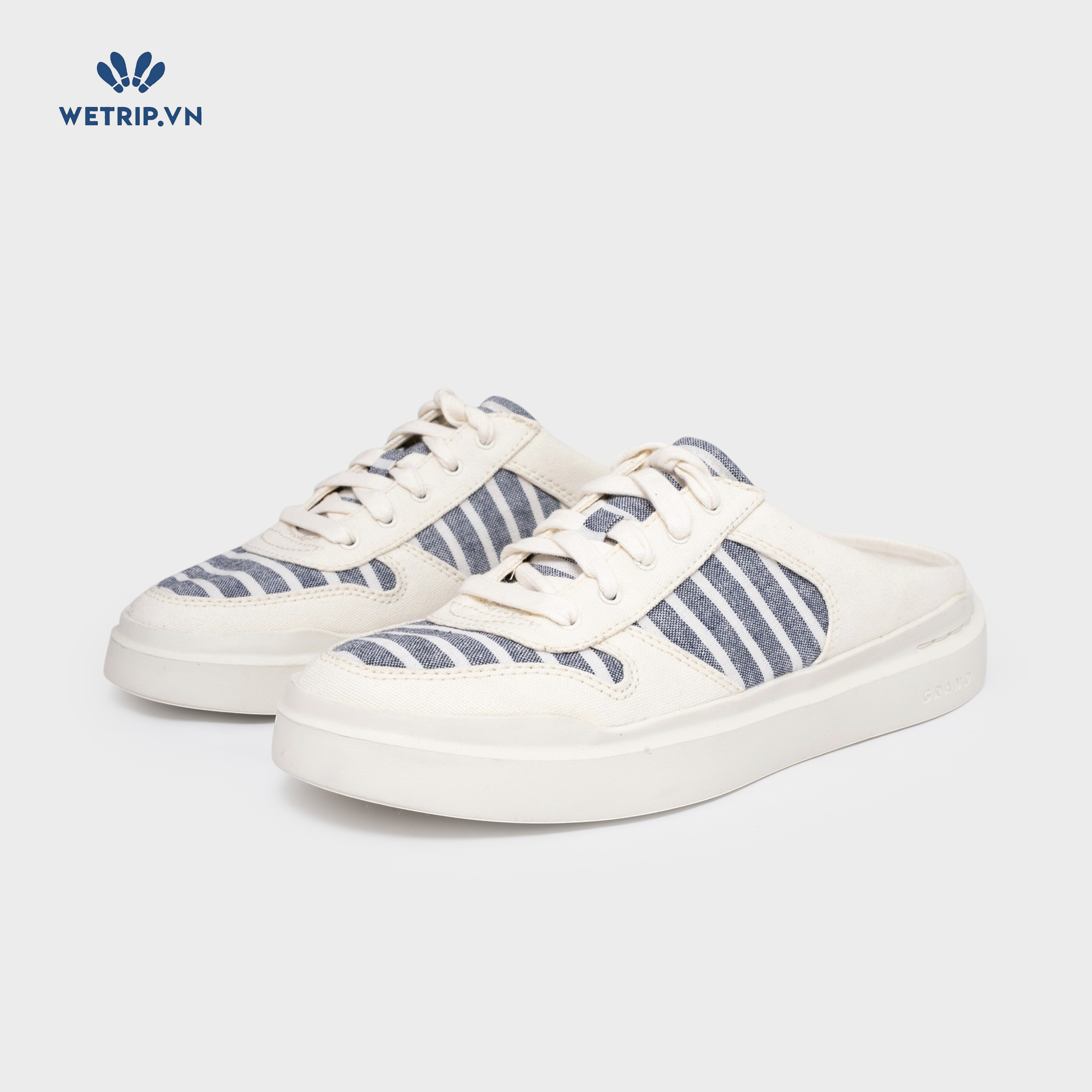 Mules Cole Haan (Vải, kem phối xám) (Mã) ML-COHA-002-A