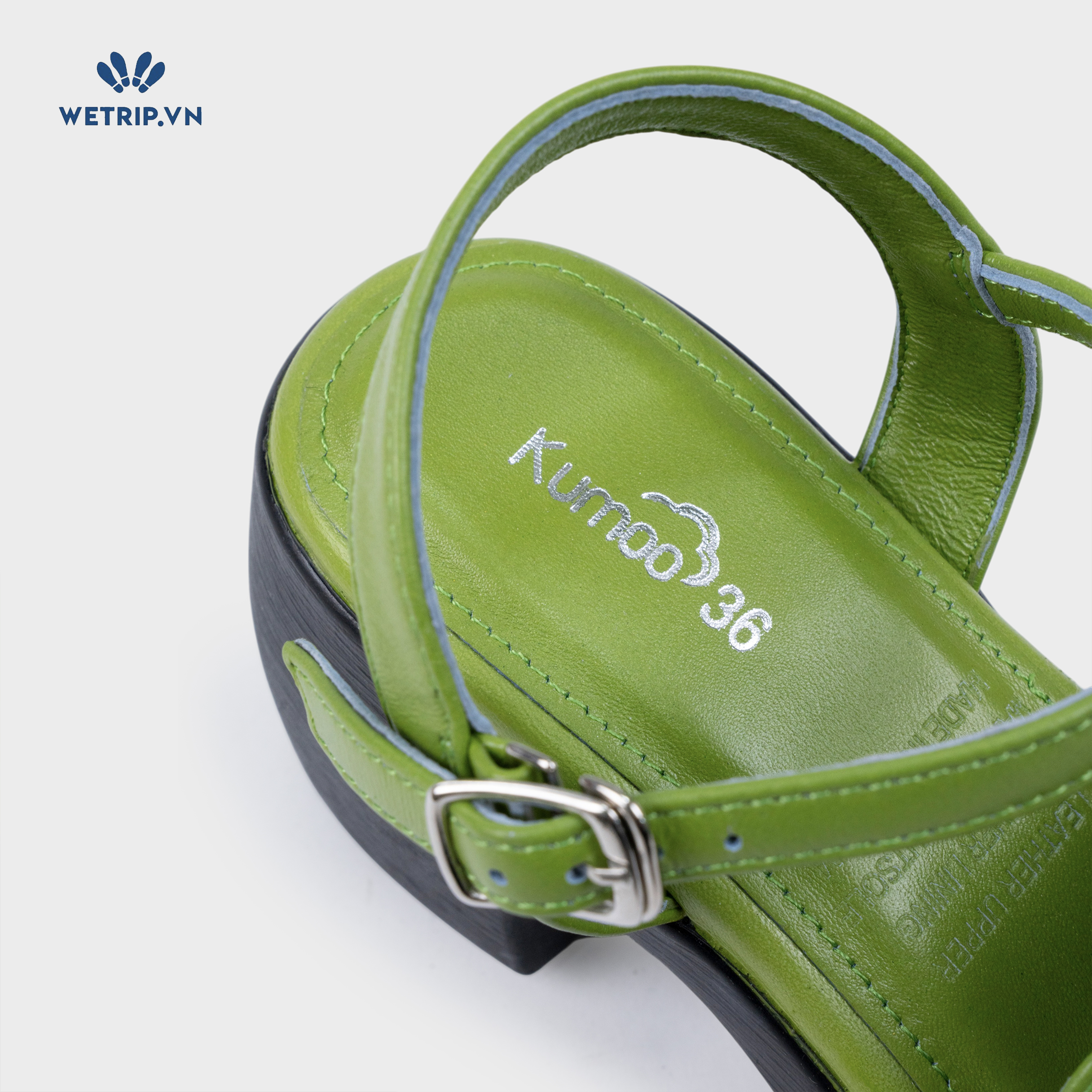 Sandal Cao Gót KUMOO ANISA Fisherman Sandal (Xanh Matcha - Vàng Nhạt) Mã SDCG-KUMO-010-D1