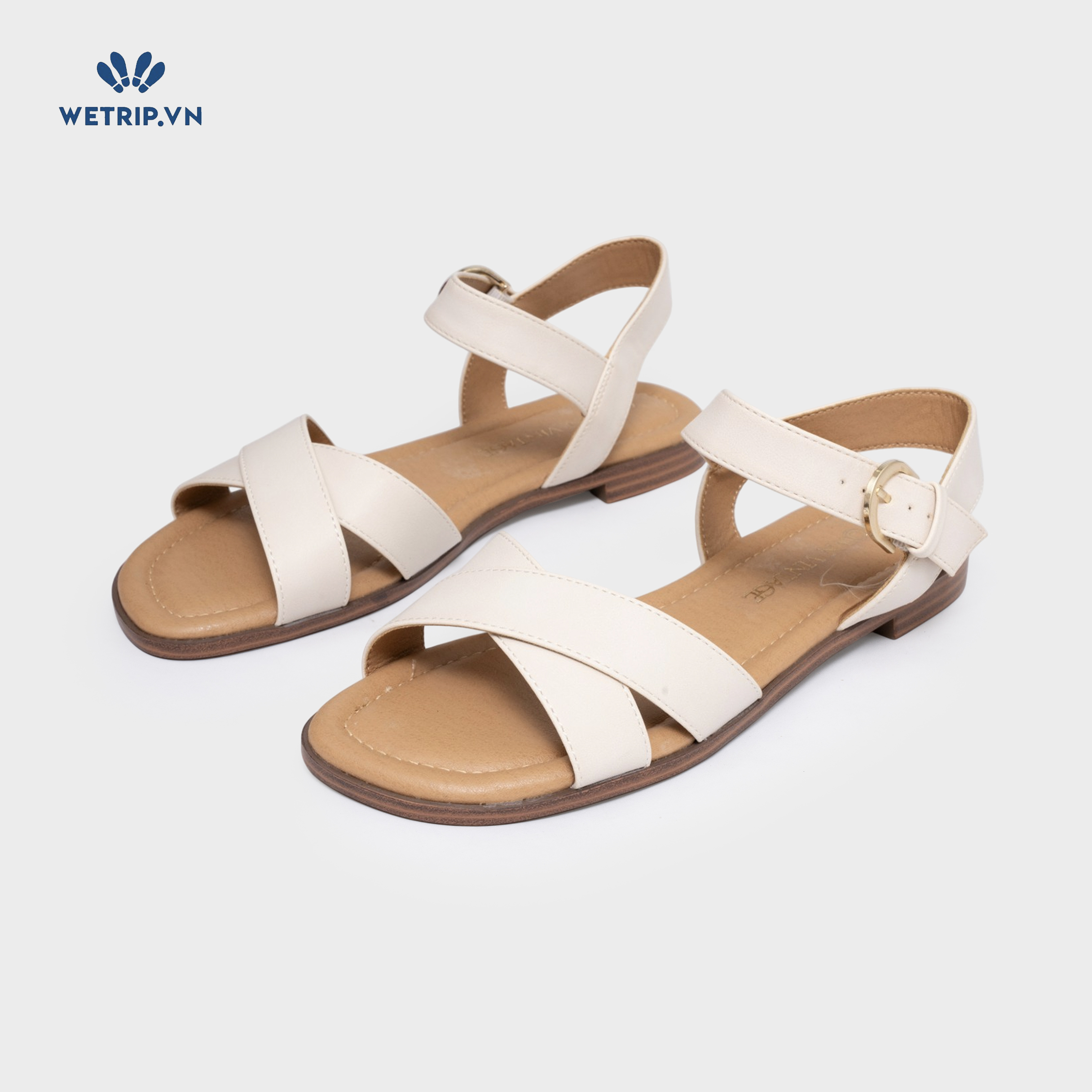Sandal Crown Vintage (quai kem, đế nâu) Mã SD-CVT-004-C