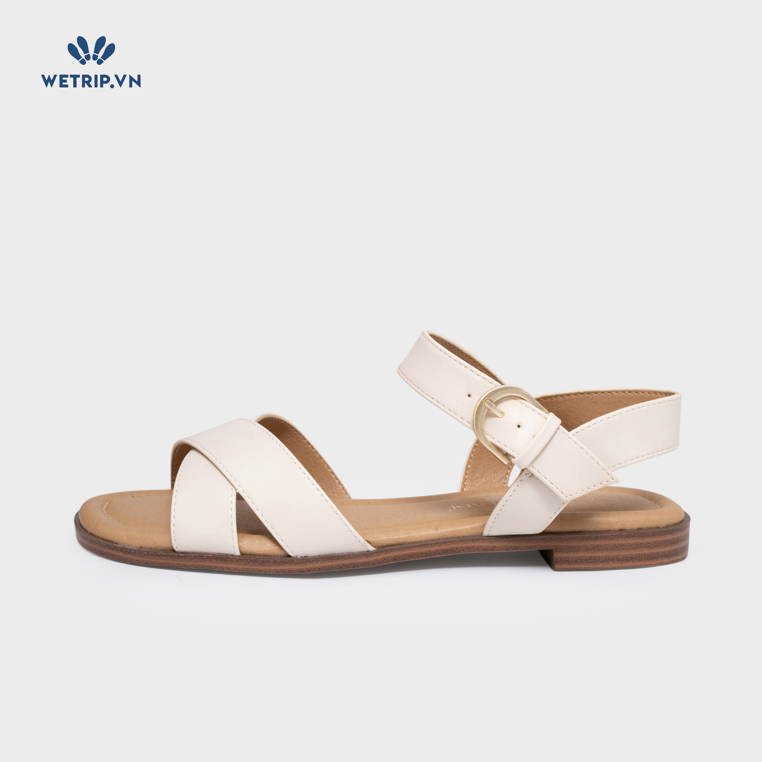 Sandal Crown Vintage (quai kem, đế nâu) Mã SD-CVT-004-C