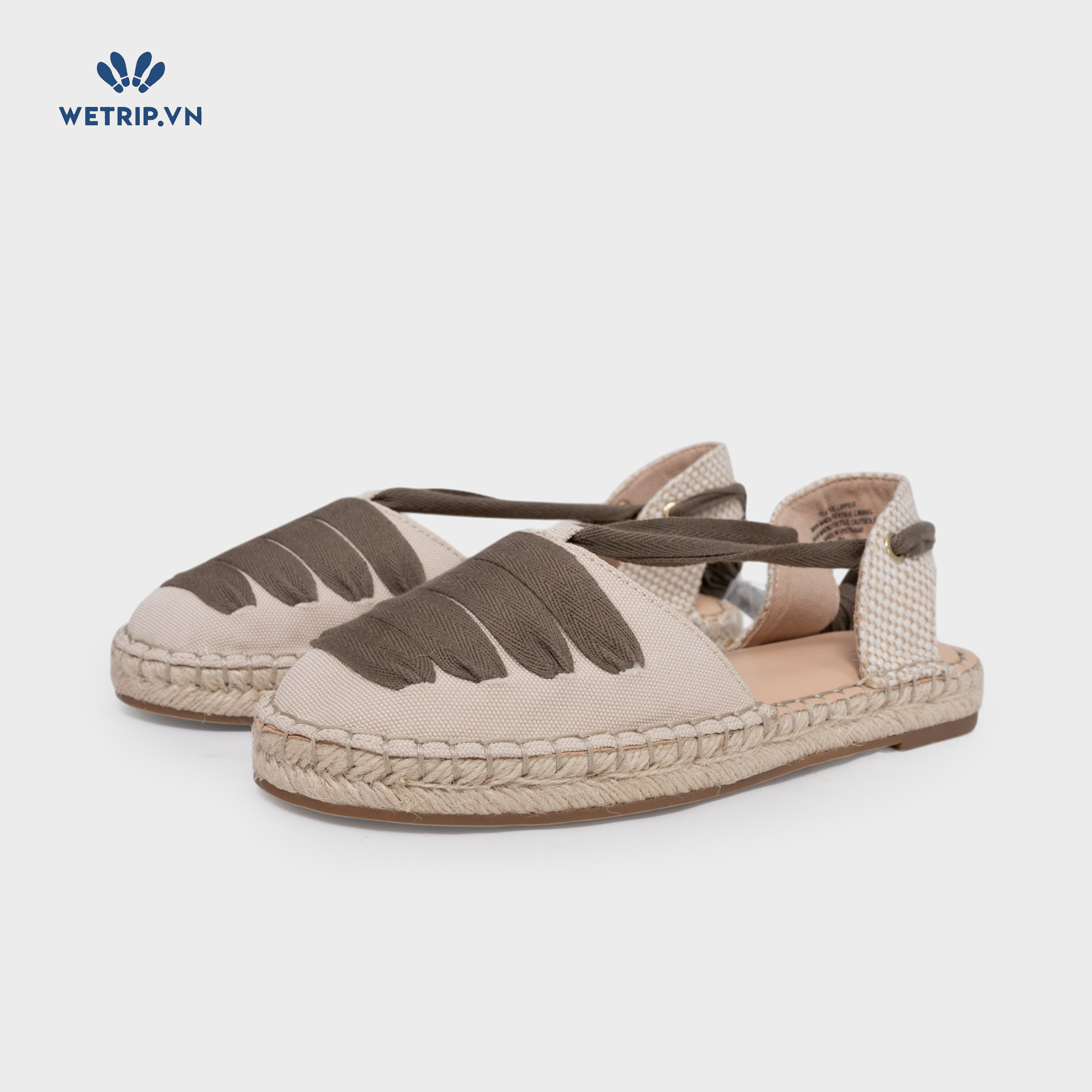 Sandal Loft (vải kem, dây xanh) Mã SD-LOFT-003-A