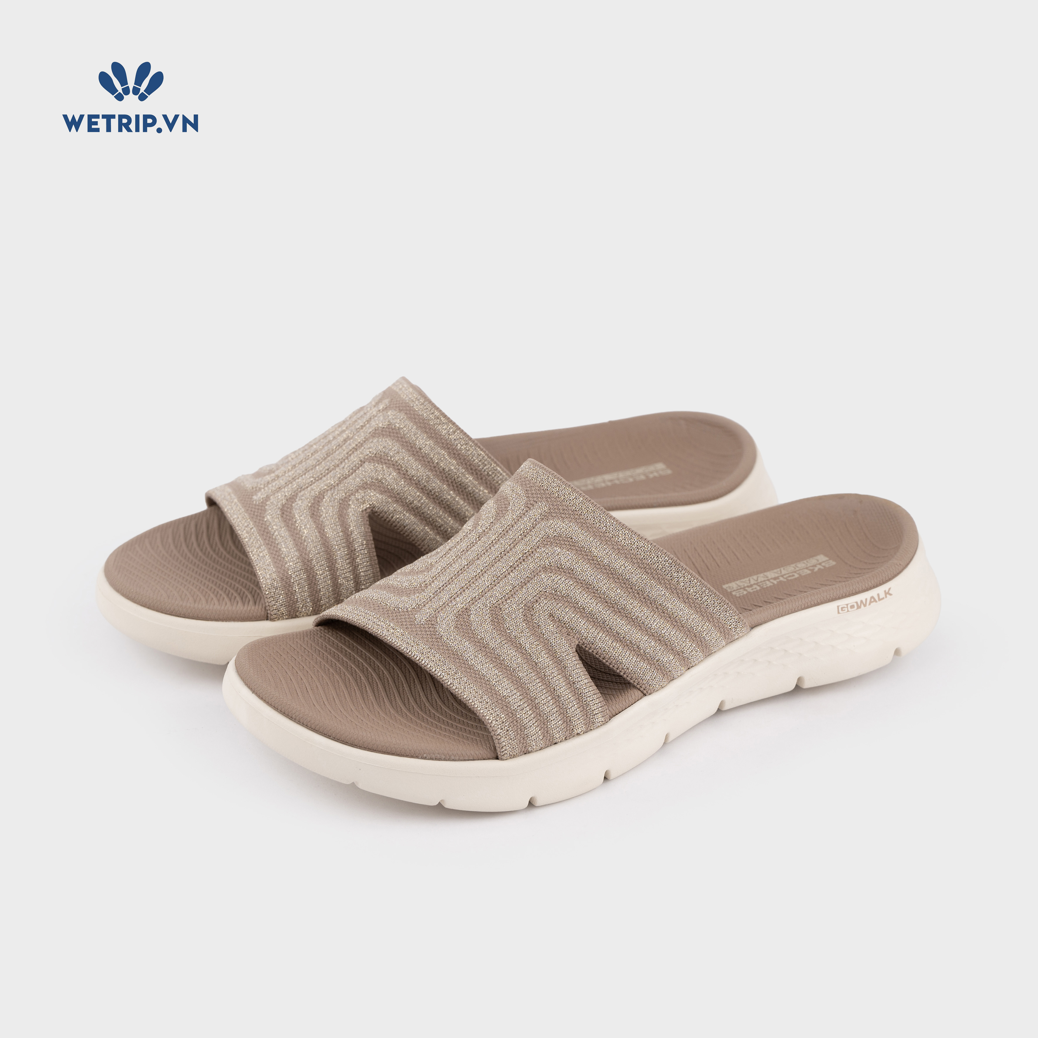 Sandal We_SKE (quai vải nâu, đế trắng) Mã SD-SKE-015-A