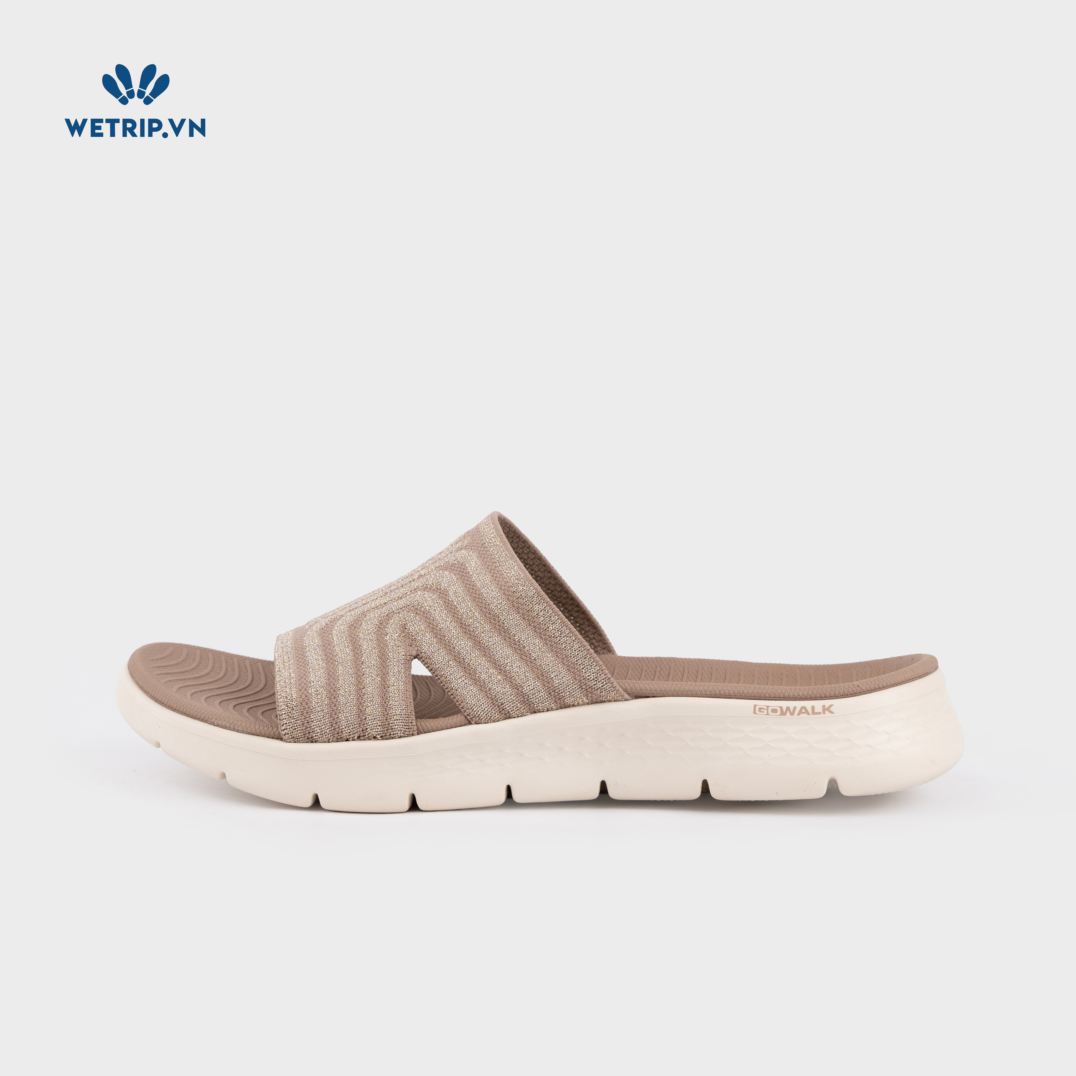 Sandal We_SKE (quai vải nâu, đế trắng) Mã SD-SKE-015-A