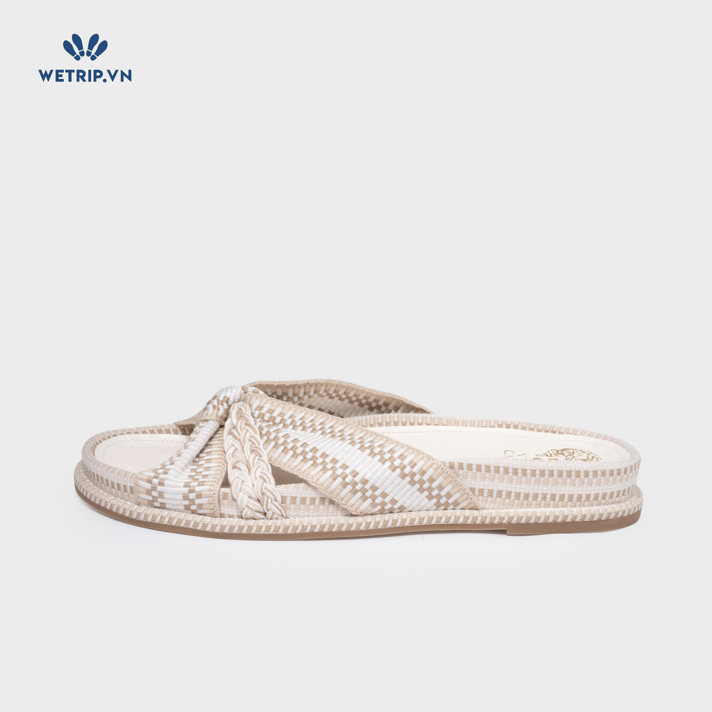 Sandal Vince Camuto (trắng pha nâu) Mã SD-VC-002-C