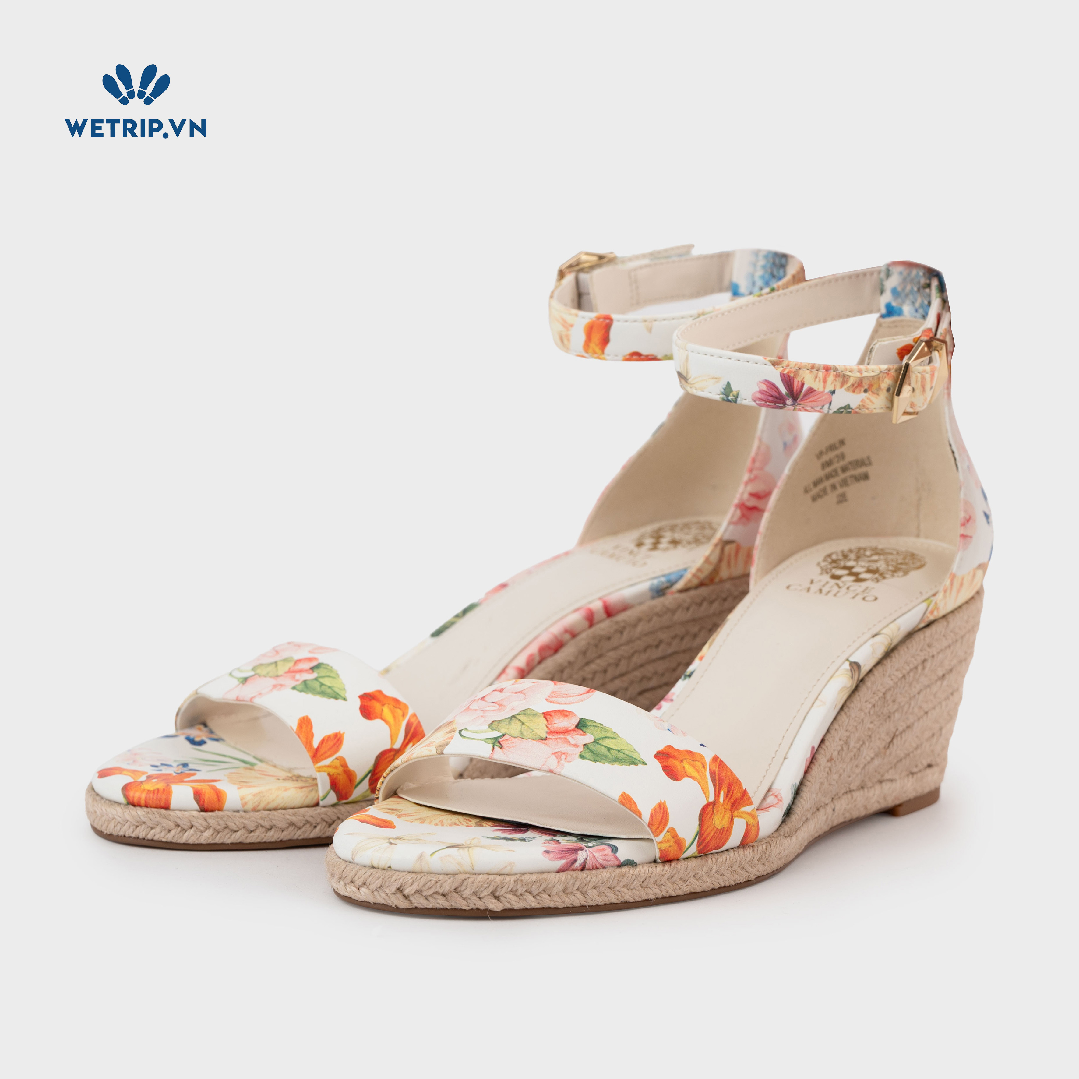 Sandal Xuồng Vince Camuto (kem, họa tiết) Mã SDX-VC-009-A