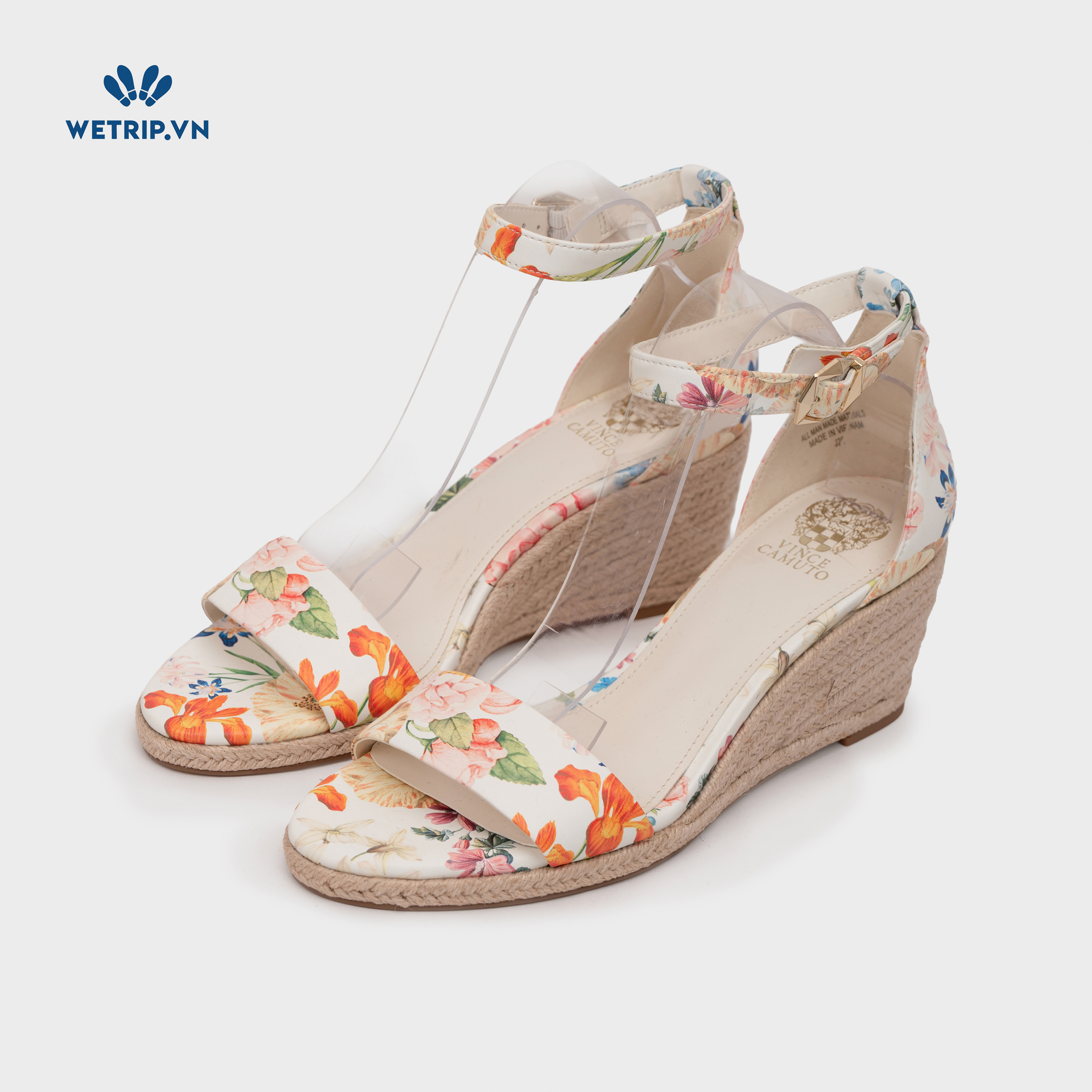 Sandal Xuồng Vince Camuto (kem, họa tiết) Mã SDX-VC-009-A