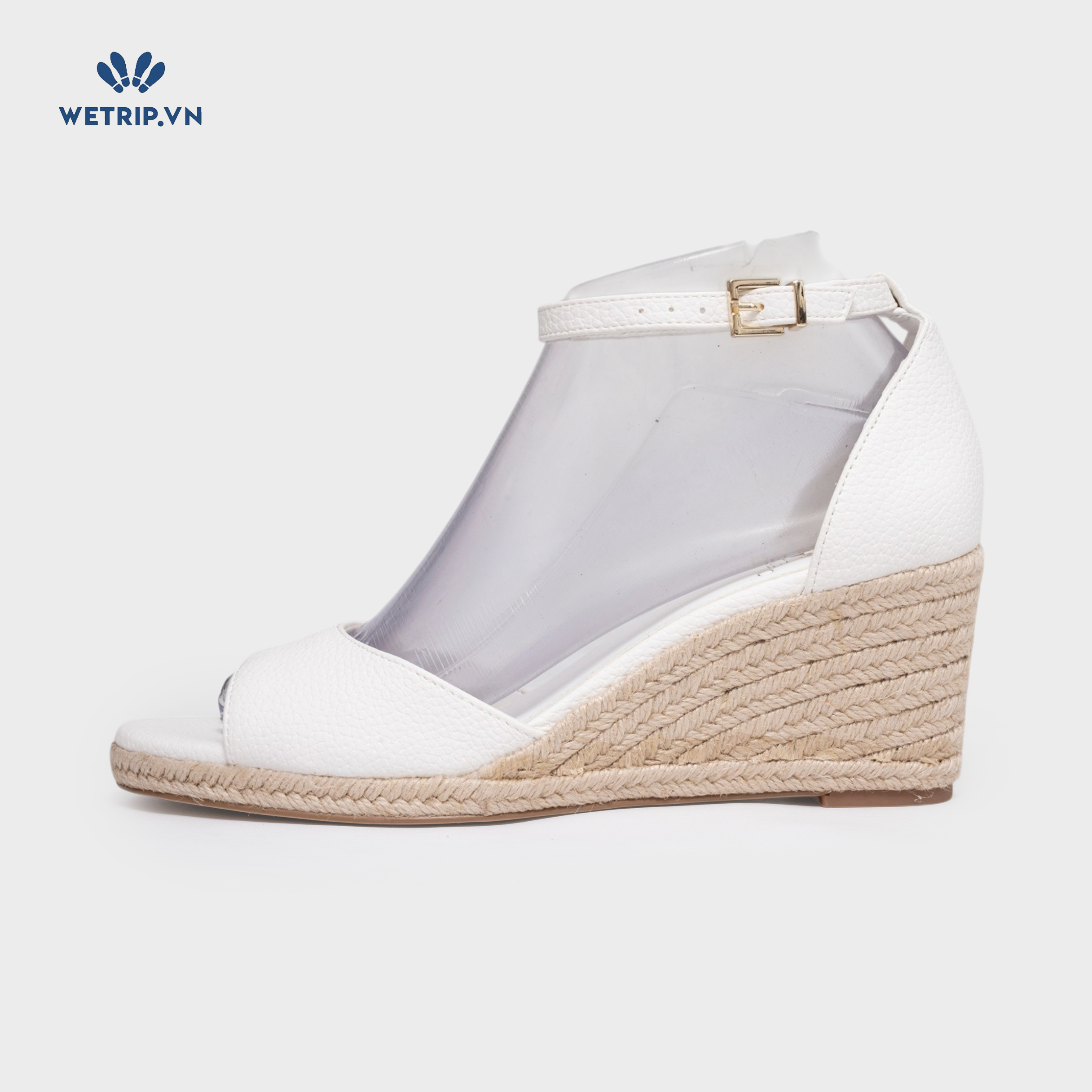Sandal Xuồng Vince Camuto (trắng đế nậu)Mã SDX-VC-006-A