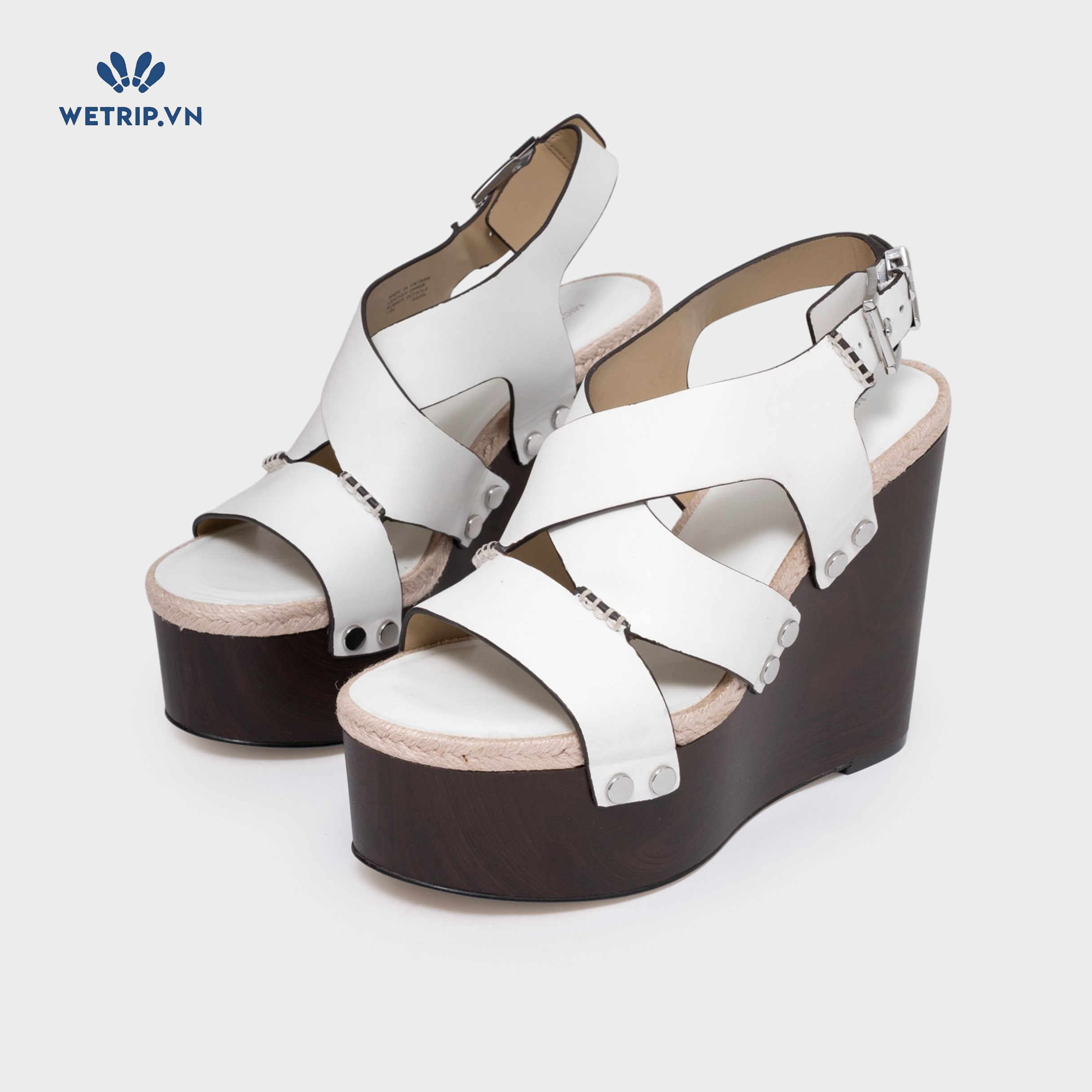 Sandal Xuồng Wetrip_MKs (trắng đế đen) Mã SDX-MK-019-C