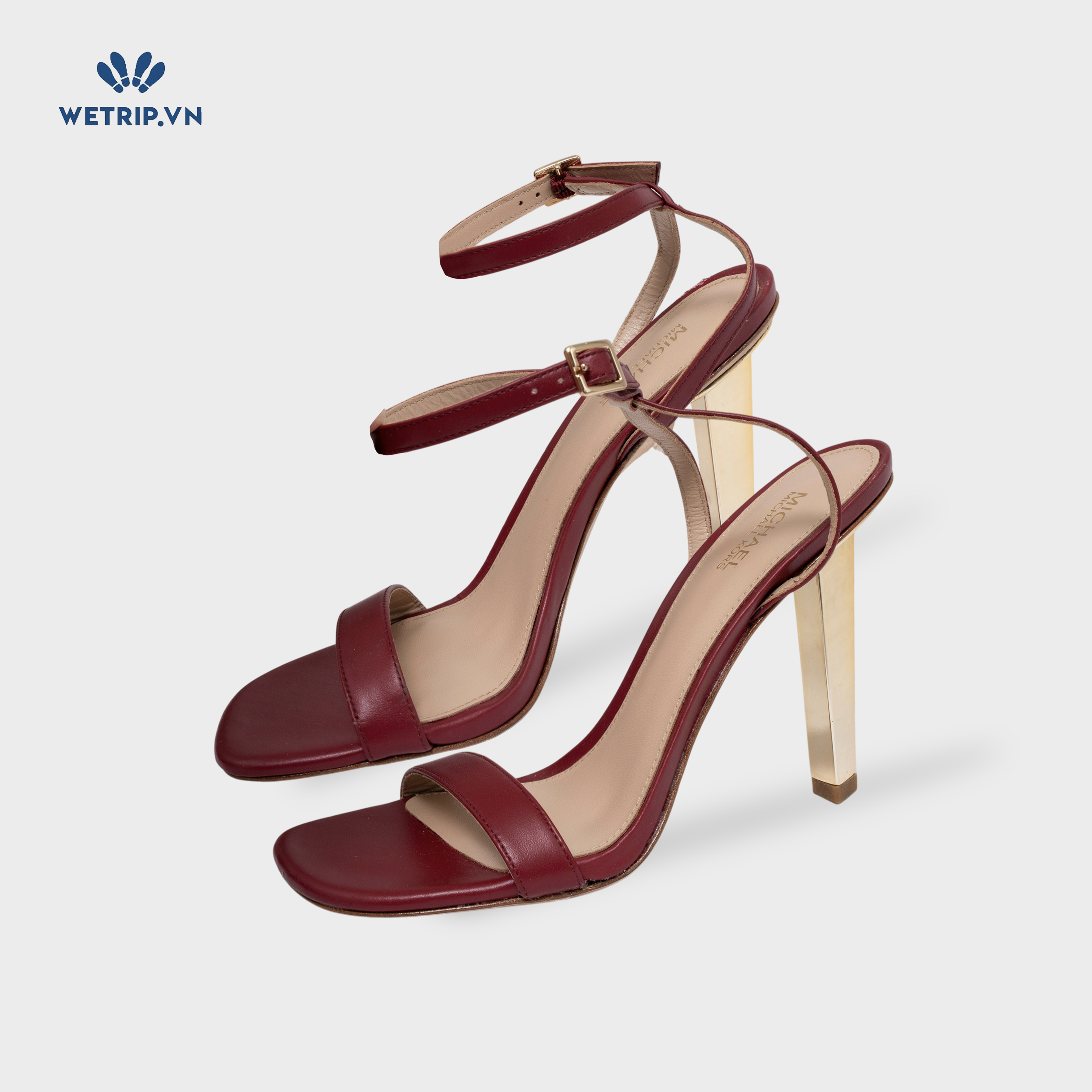 Sandals Cao Gót Wetrip_MKs (da, đỏ đô) Mã SDCG-MK-094-A