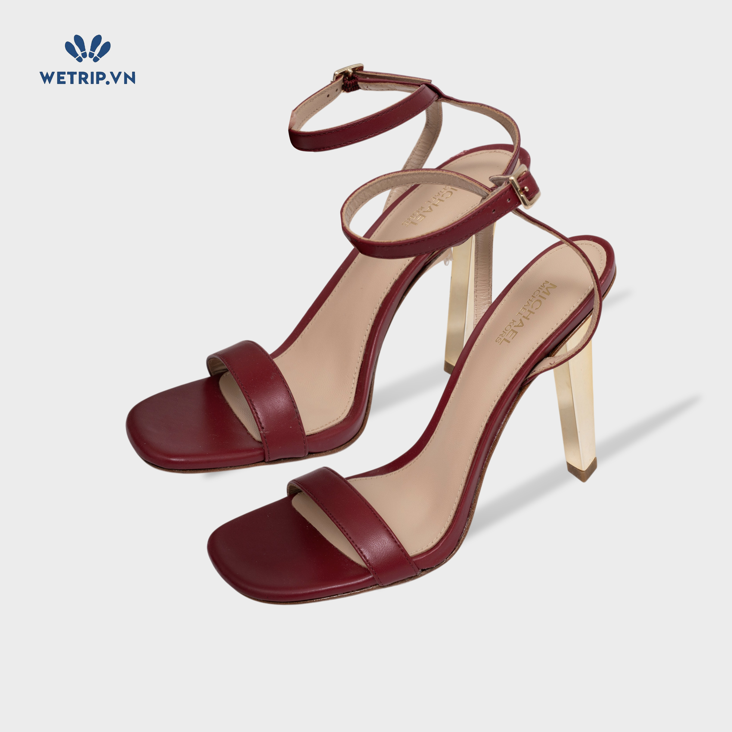 Sandals Cao Gót Wetrip_MKs (da, đỏ đô) Mã SDCG-MK-094-A
