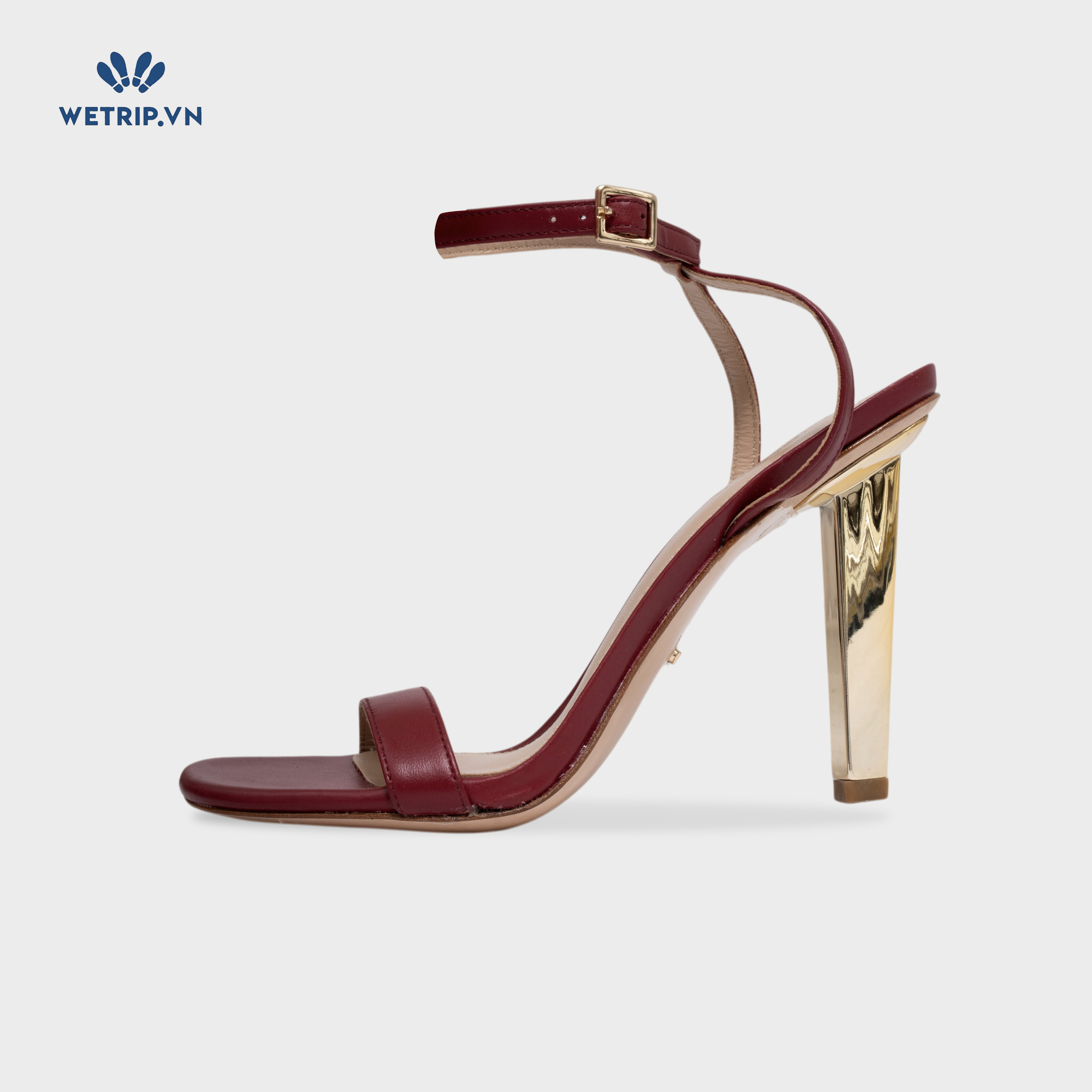 Sandals Cao Gót Wetrip_MKs (da, đỏ đô) Mã SDCG-MK-094-A