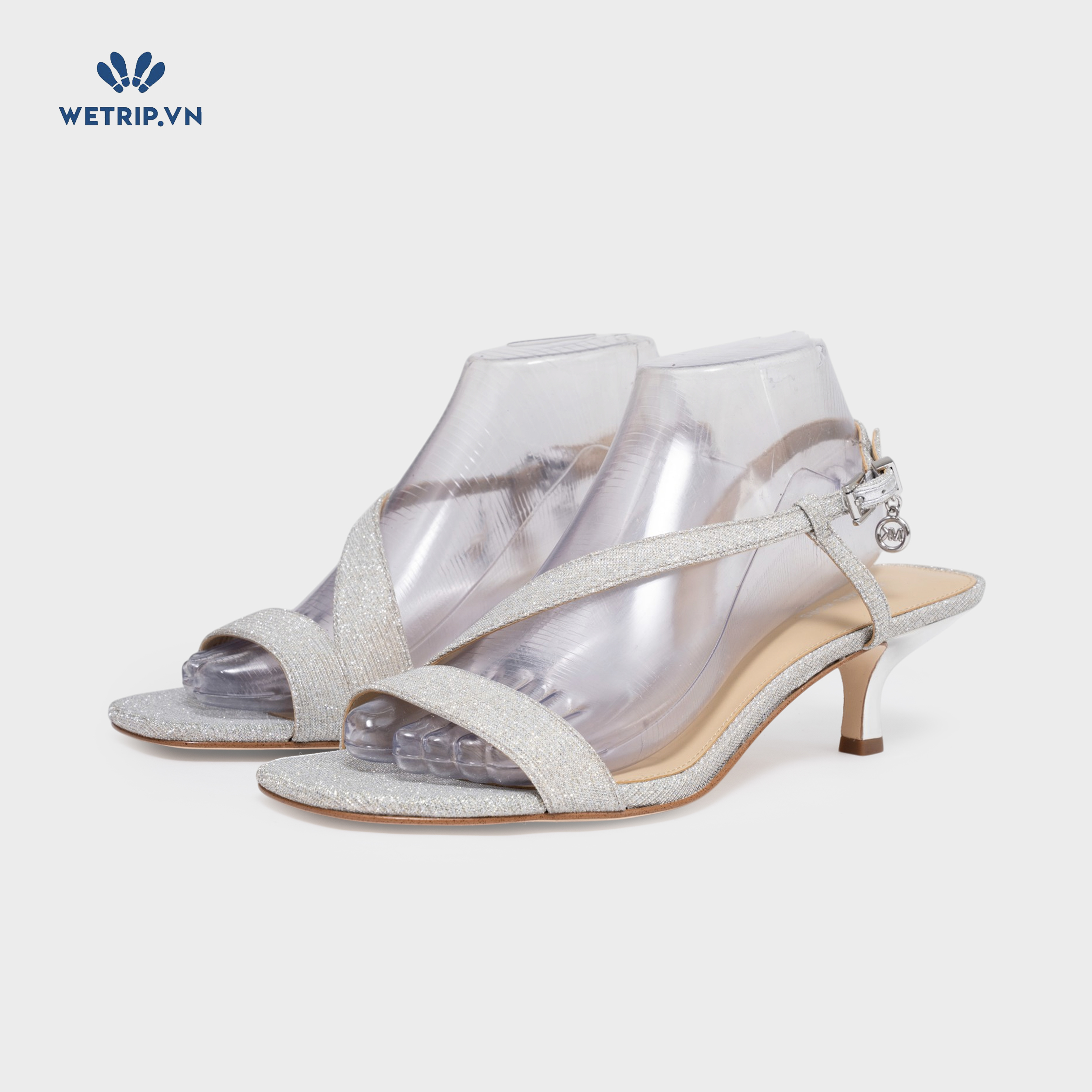Sandals Cao Gót Wetrip_MKs (kim tuyến ánh bạc) Mã SDCG-MK-093-B