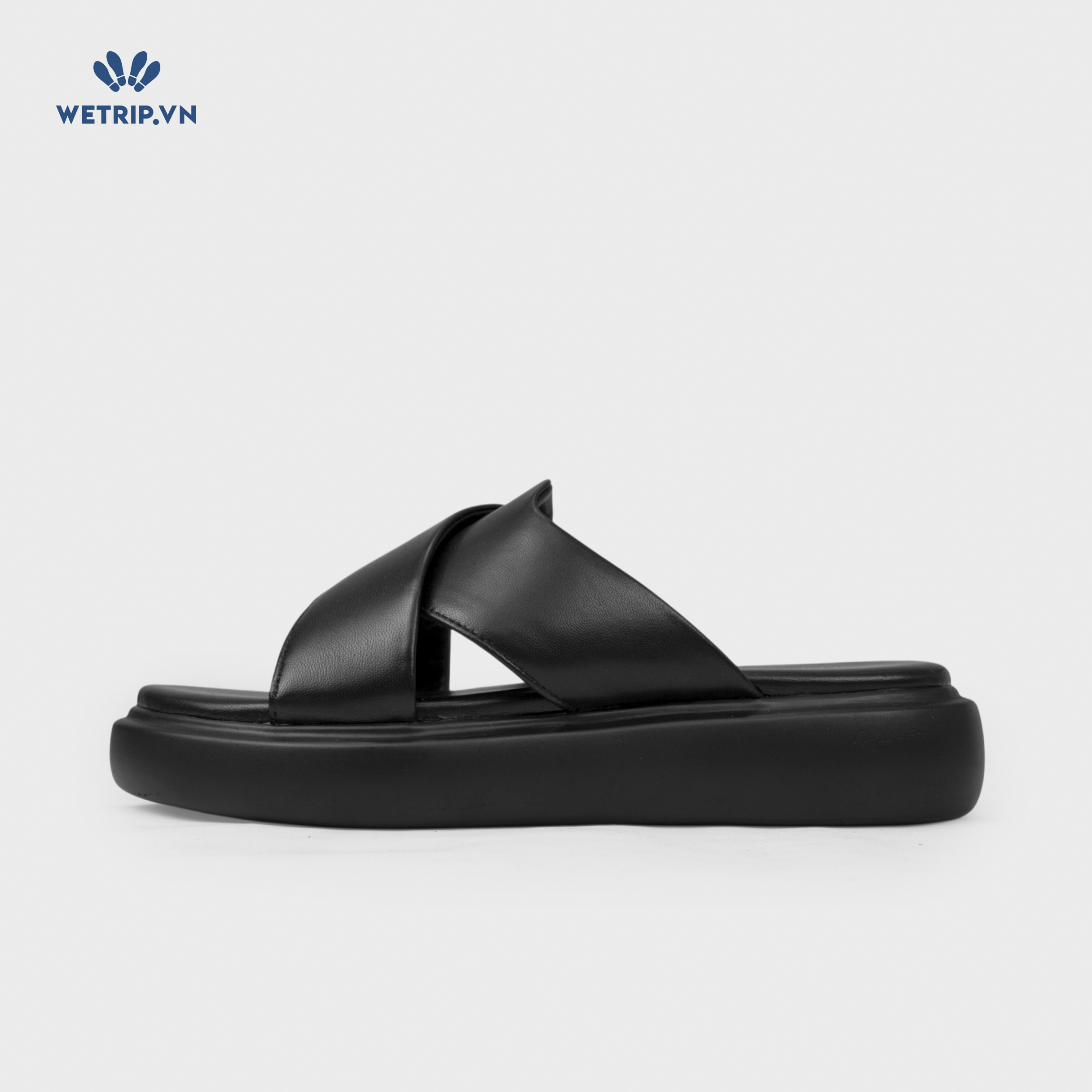 Sandals Kumoo Cross strap (Đen) Mã SD-KUMO-009-A