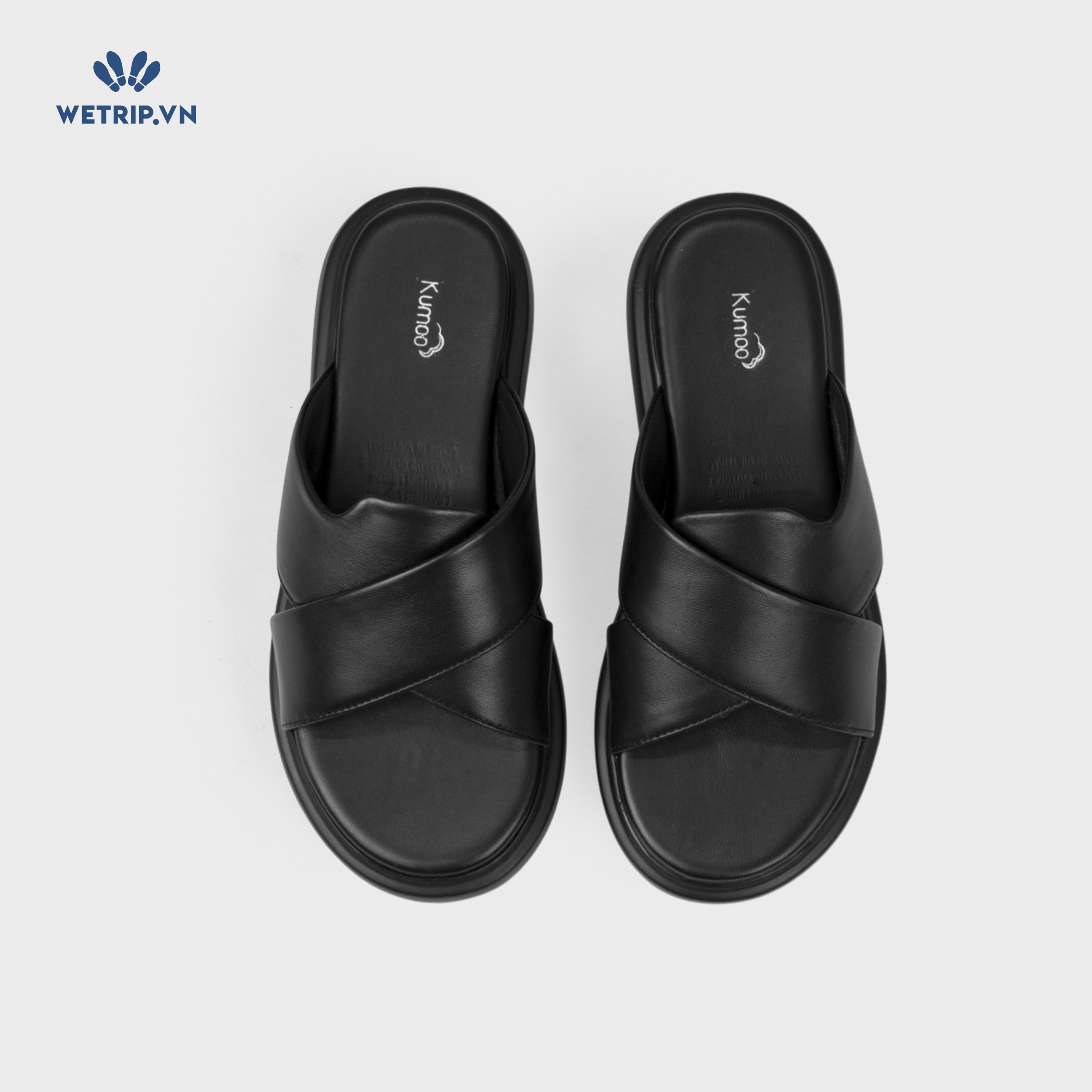Sandals Kumoo Cross strap (Đen) Mã SD-KUMO-009-A