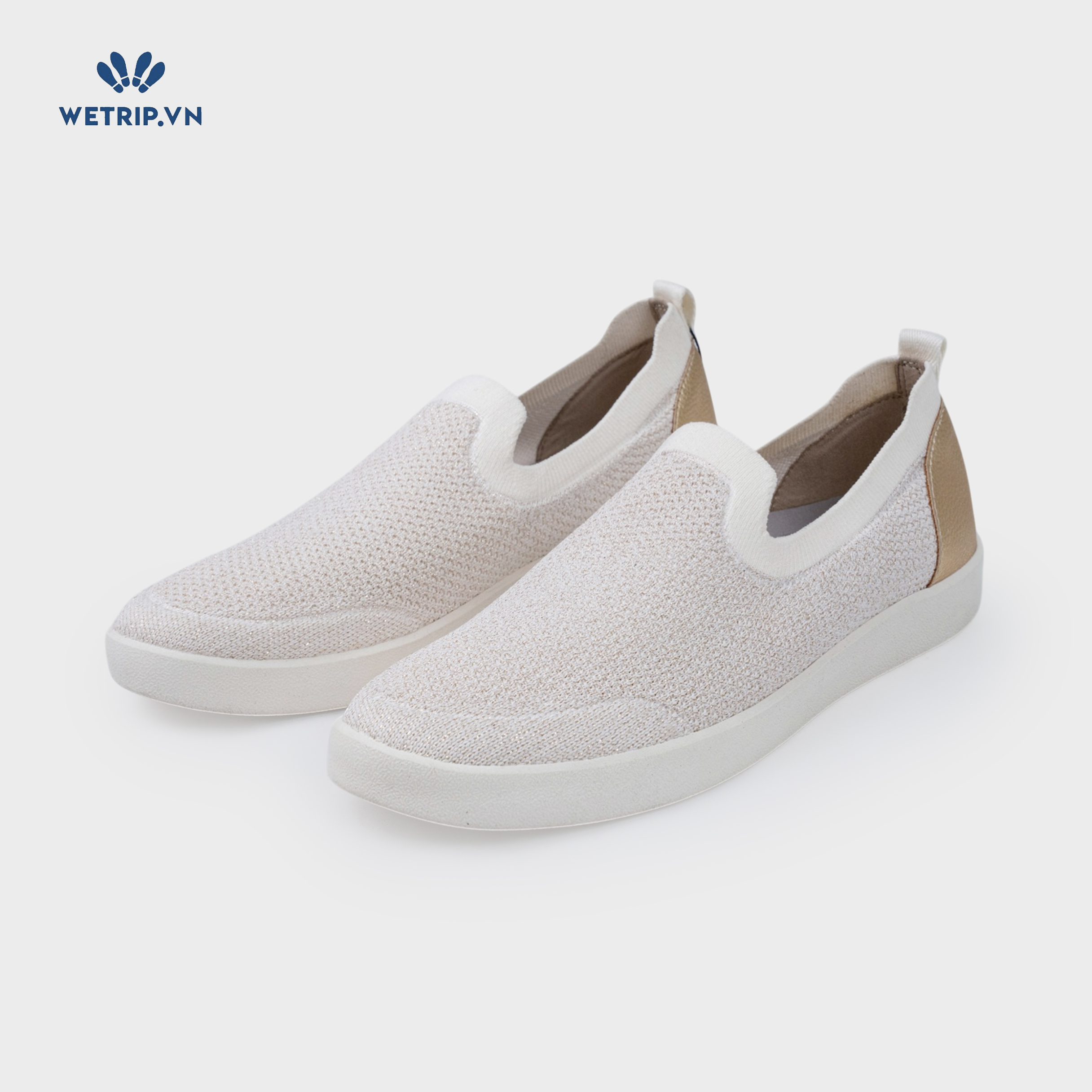 Slip-On Vionic (Vải kem, gót vải) Mã SLO-VINIC-005-C