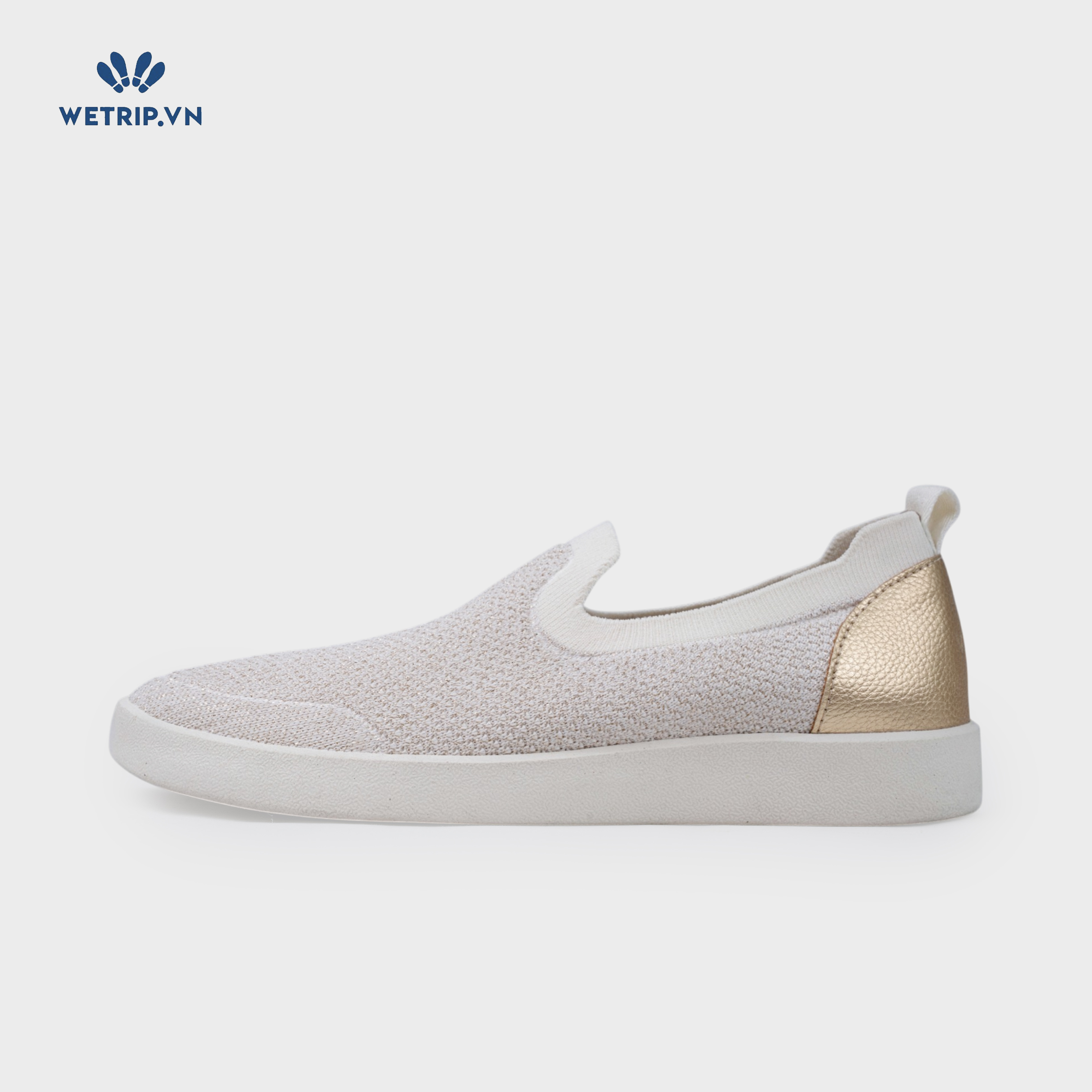 Slip-On Vionic (Vải kem, gót vải) Mã SLO-VINIC-005-C